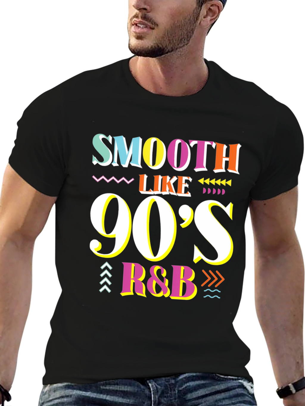Smooth Like 90s R&B Black T-Shirt