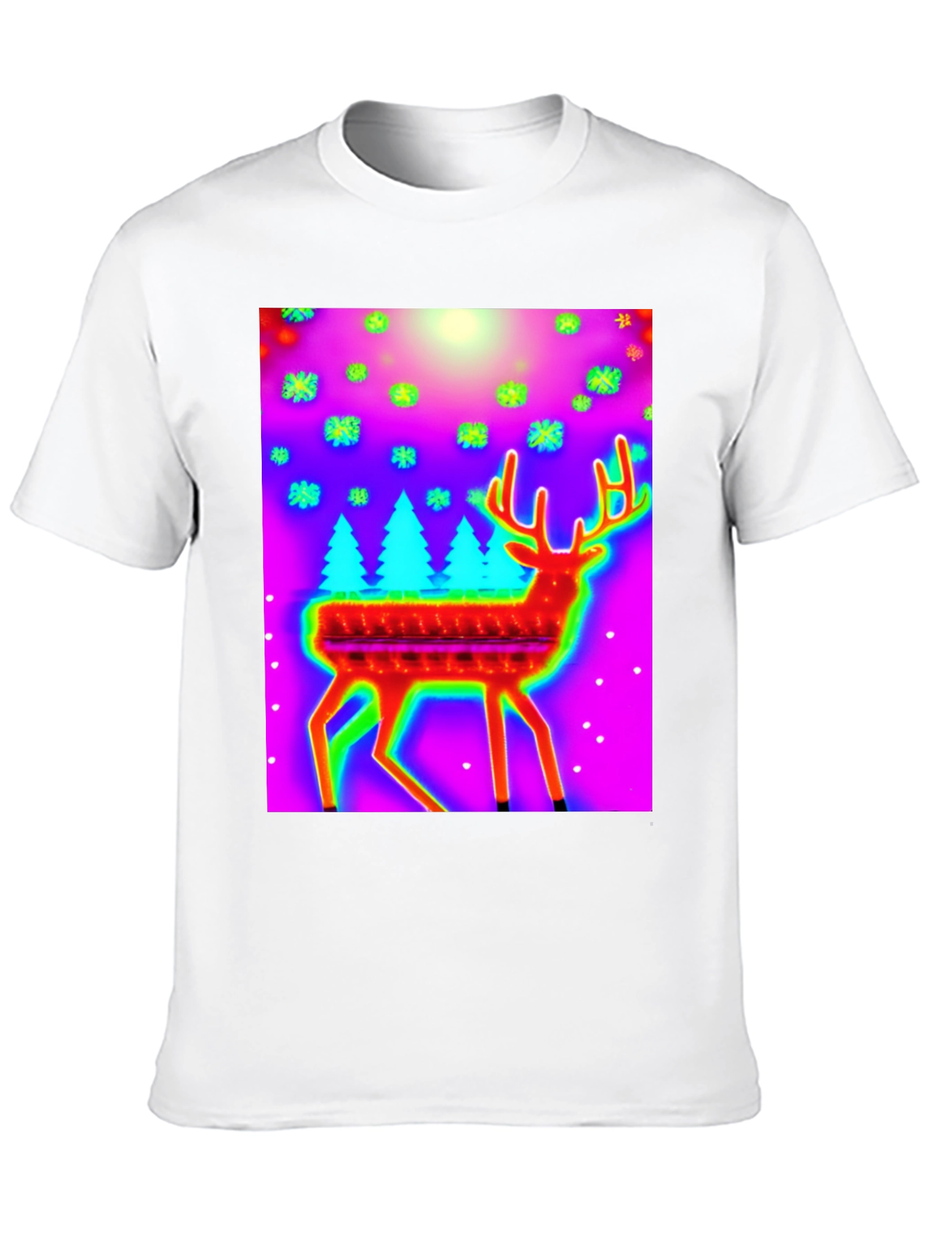 Festive Deer Graphic Tee - Holiday Style