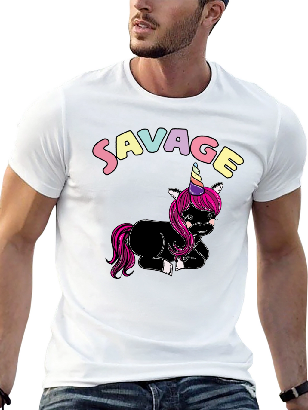 Savage Unicorn Graphic T-Shirt
