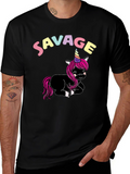 Savage Unicorn Graphic T-Shirt