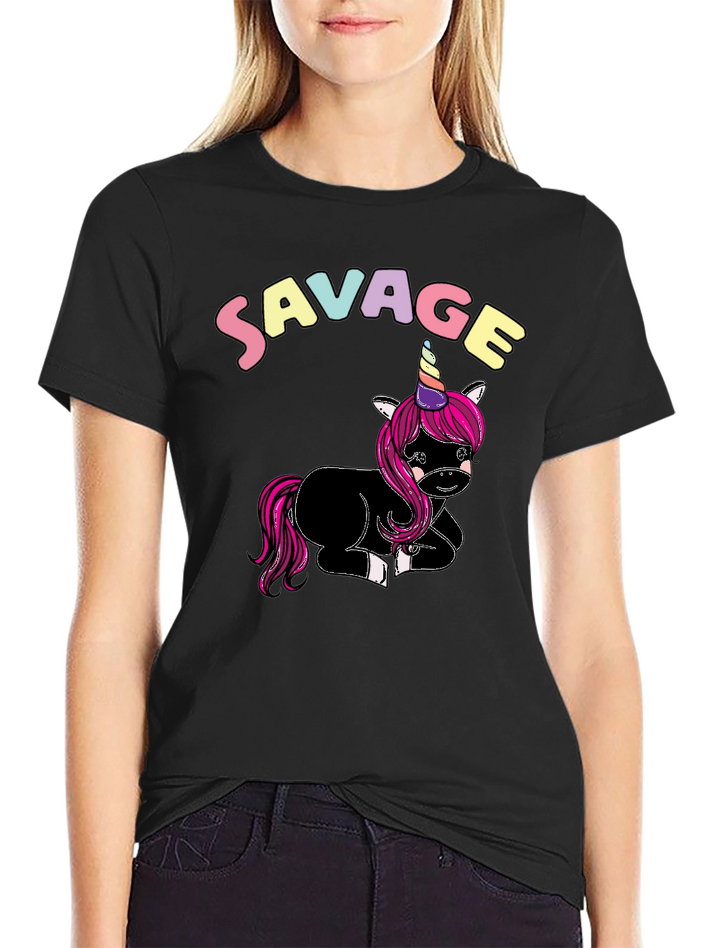 Savage Unicorn Graphic T-Shirt