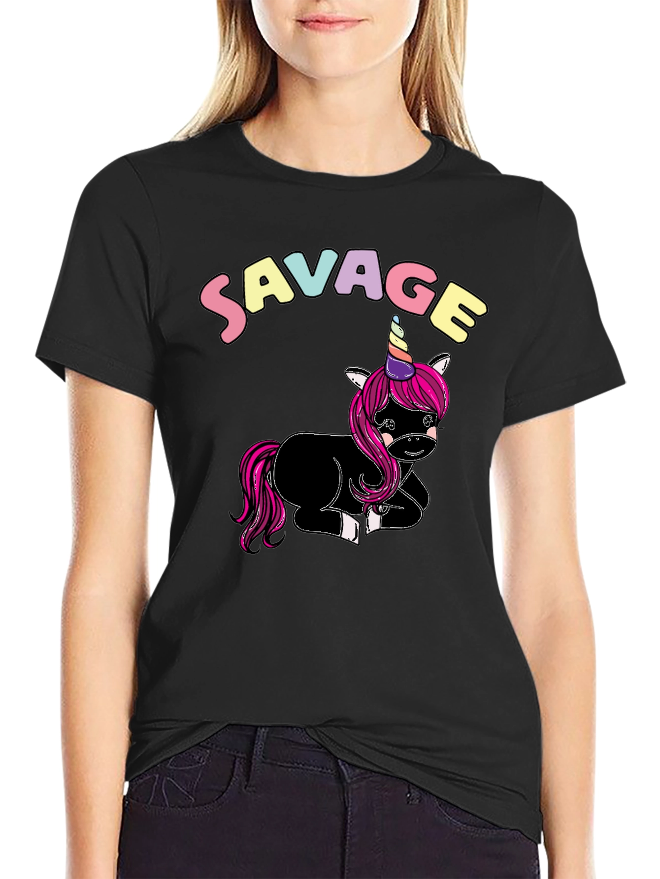 Savage Unicorn Graphic T-Shirt