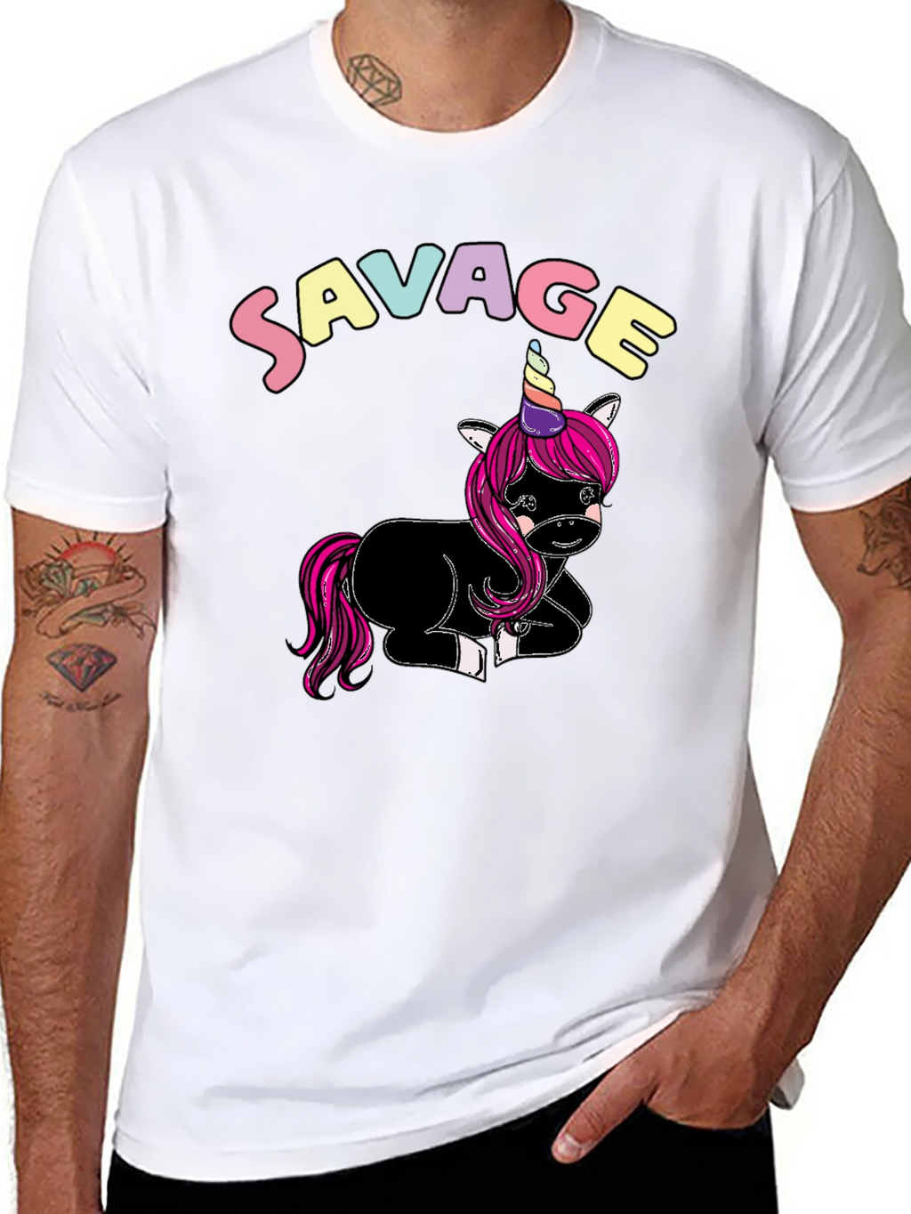 Savage Unicorn Graphic T-Shirt