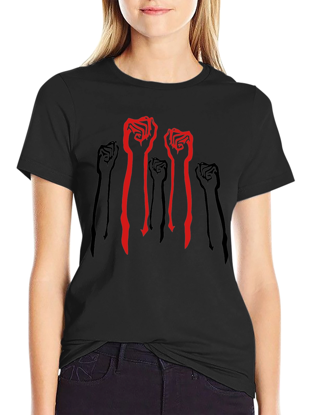 Empowered Fist Graphic Tee - Black