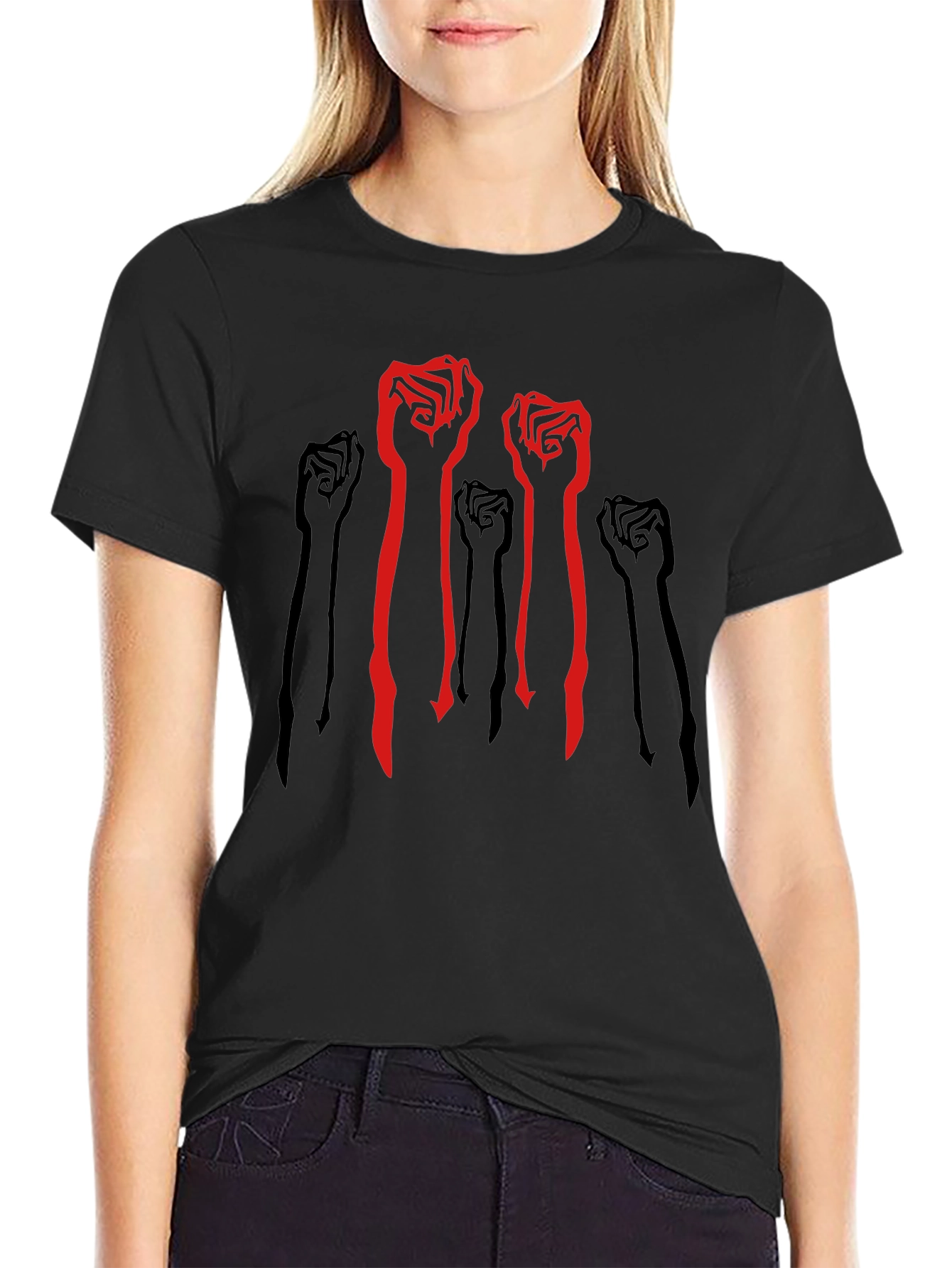 Empowered Fist Graphic Tee - Black