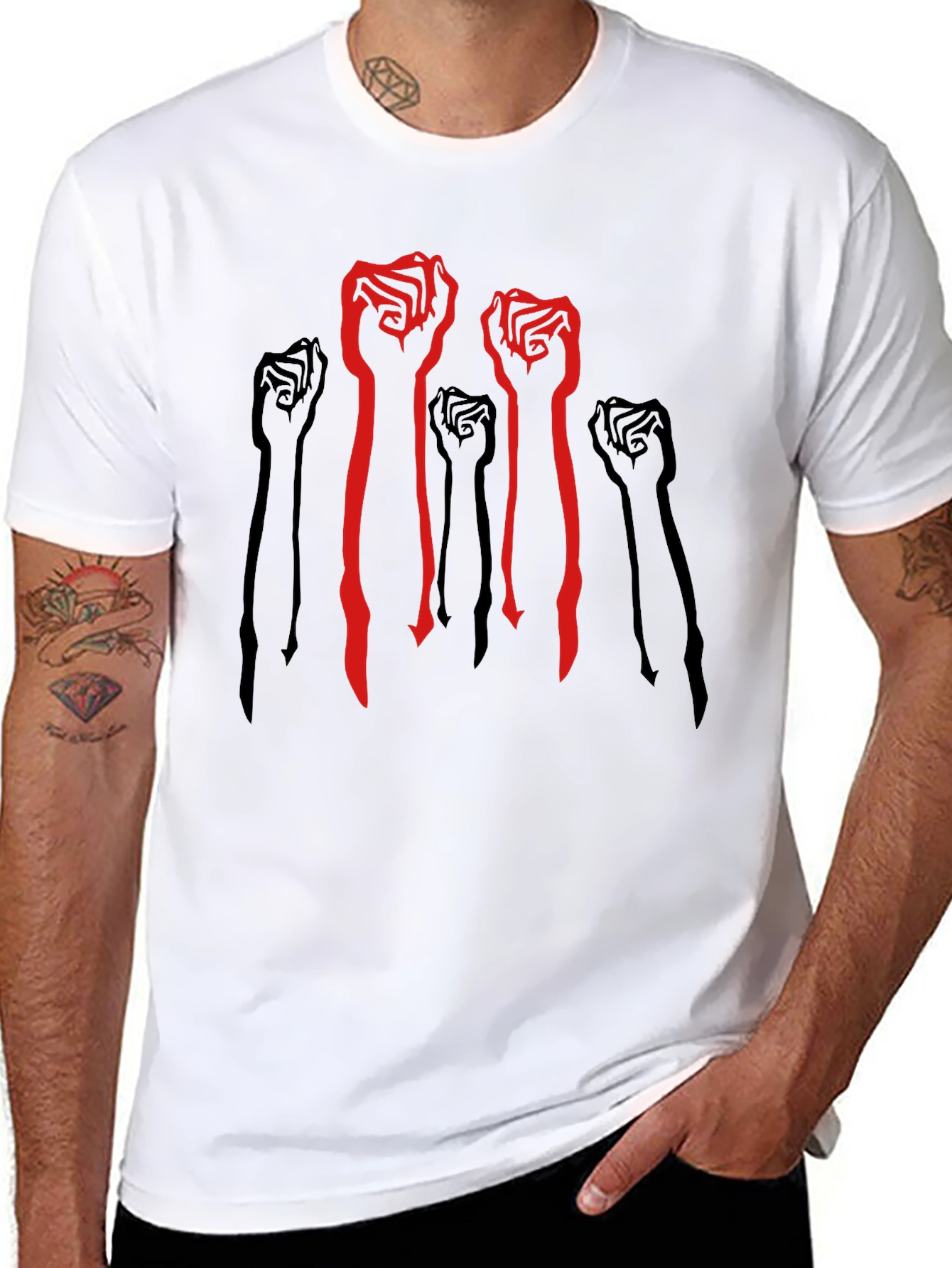 Empowered Fist Graphic Tee - Black