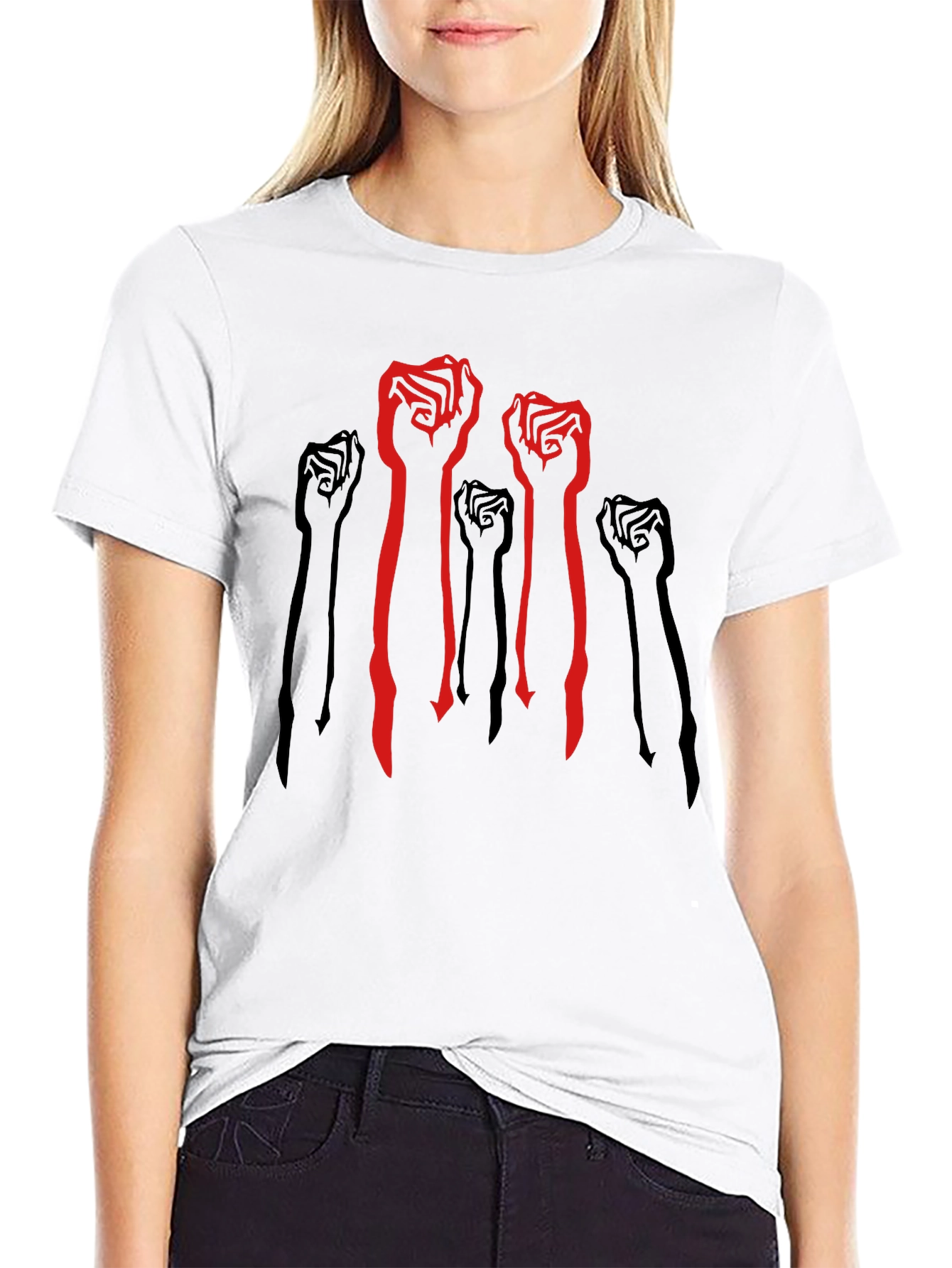 Empowered Fist Graphic Tee - Black