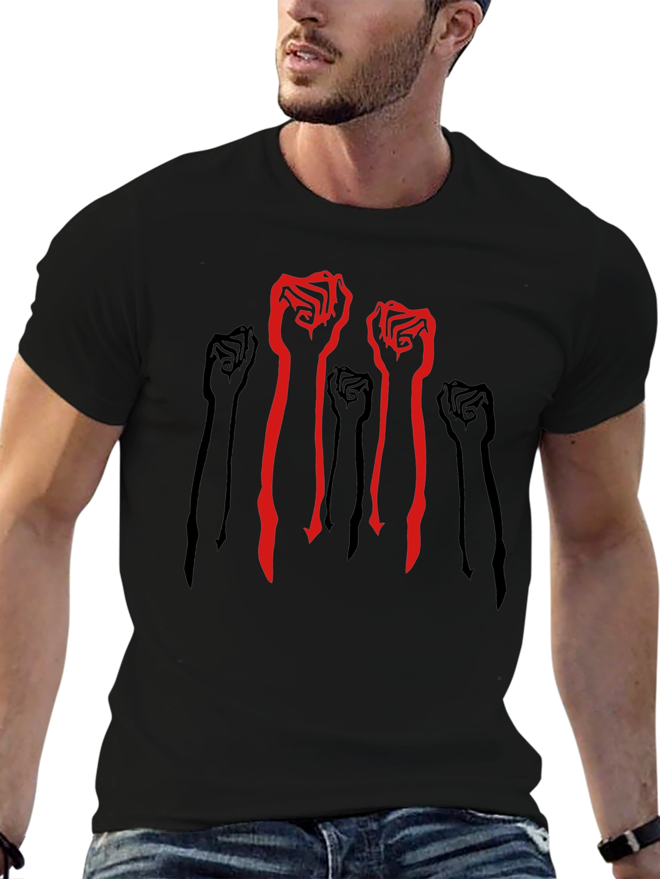 Empowered Fist Graphic Tee - Black
