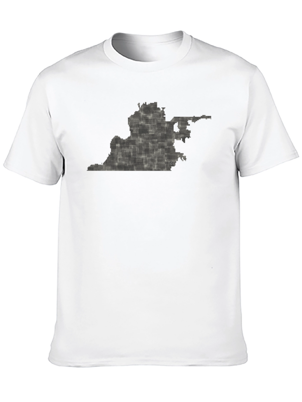 Virginia State Pixel Art Black T-Shirt