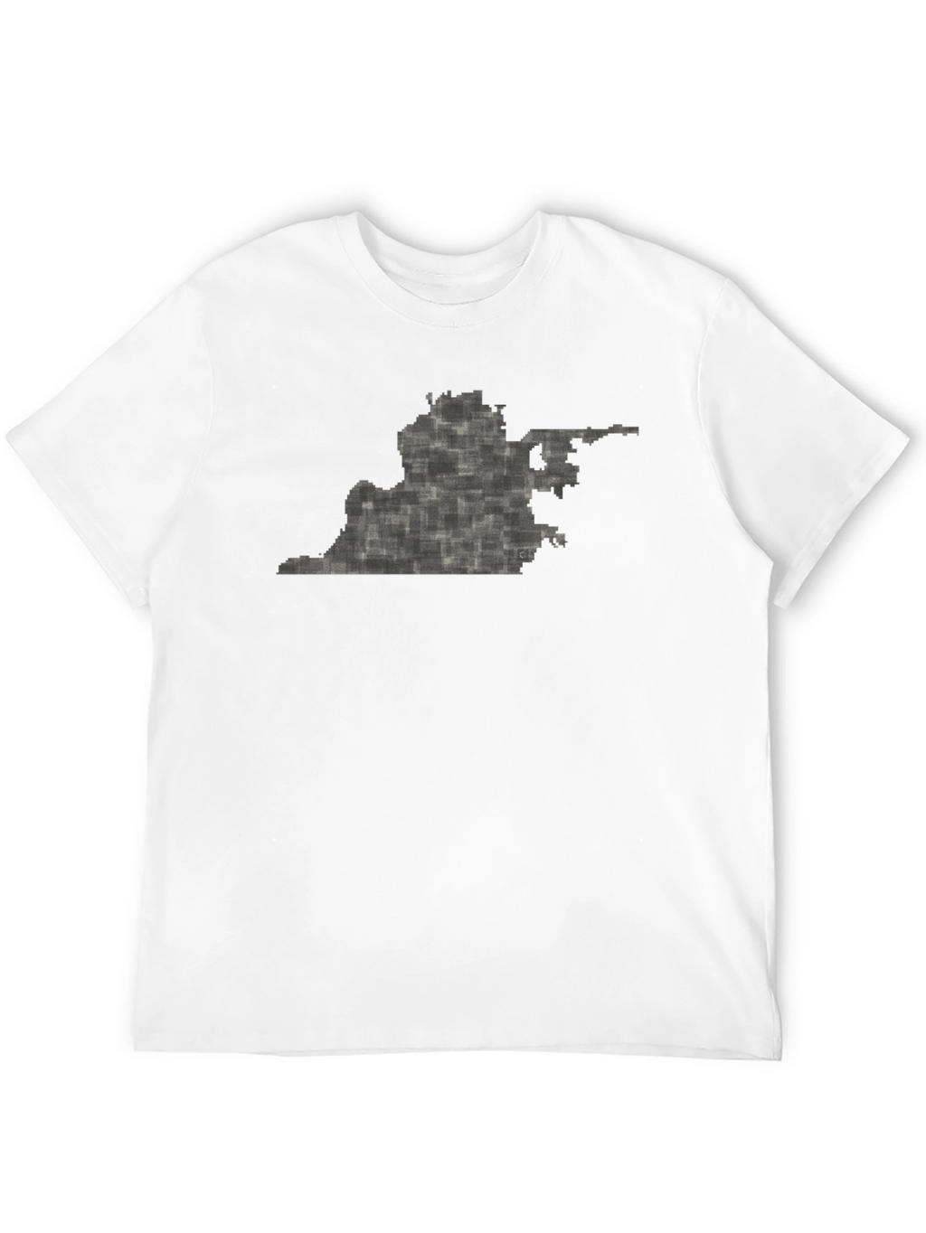 Virginia State Pixel Art Black T-Shirt