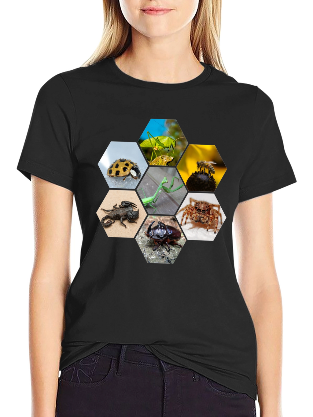 Insect Hexagon T-Shirt - Unique Nature Design