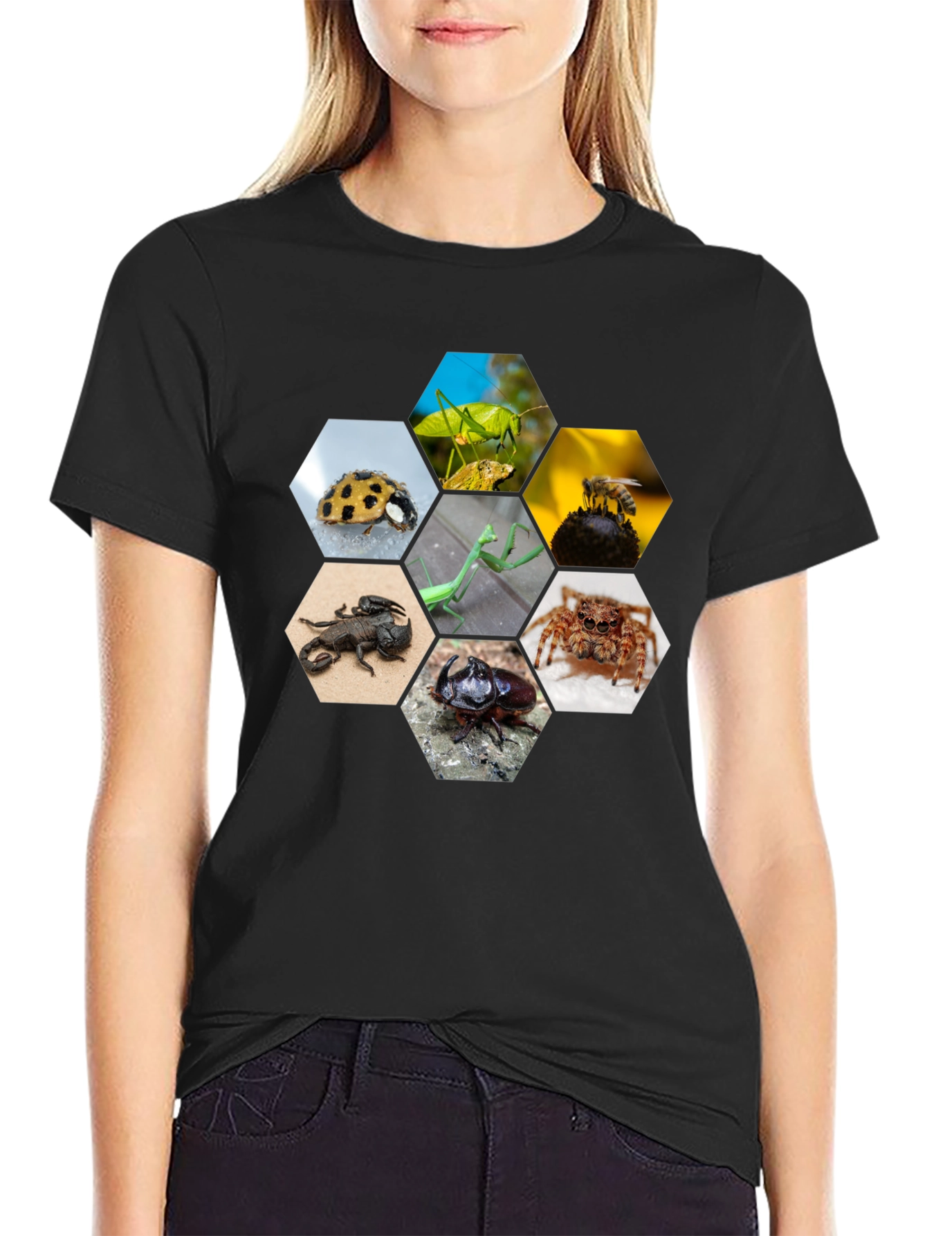Insect Hexagon T-Shirt - Unique Nature Design
