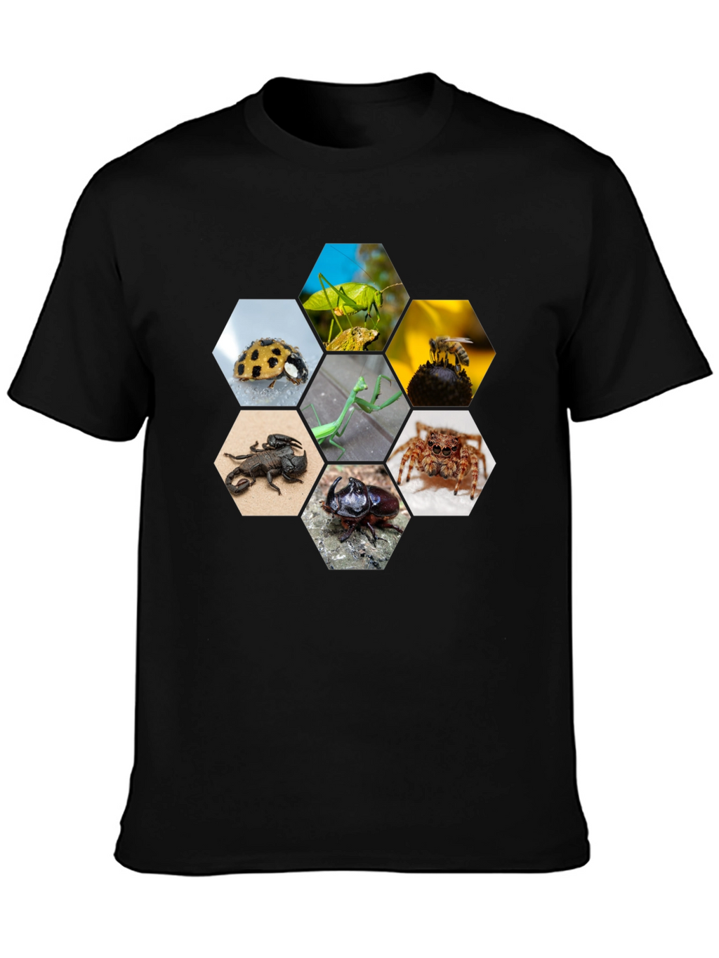 Insect Hexagon T-Shirt - Unique Nature Design