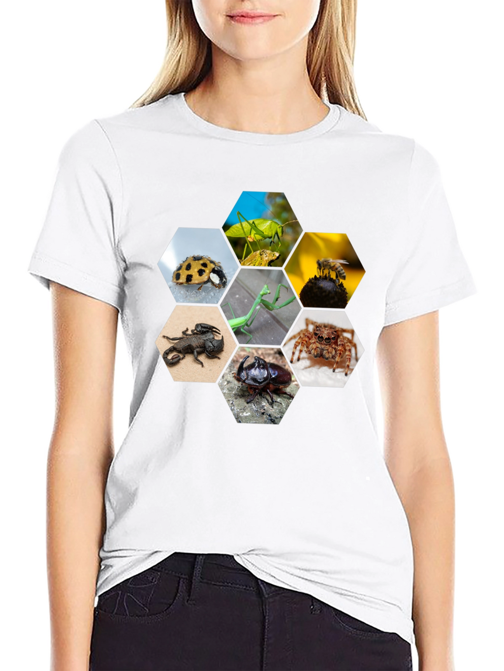 Insect Hexagon T-Shirt - Unique Nature Design