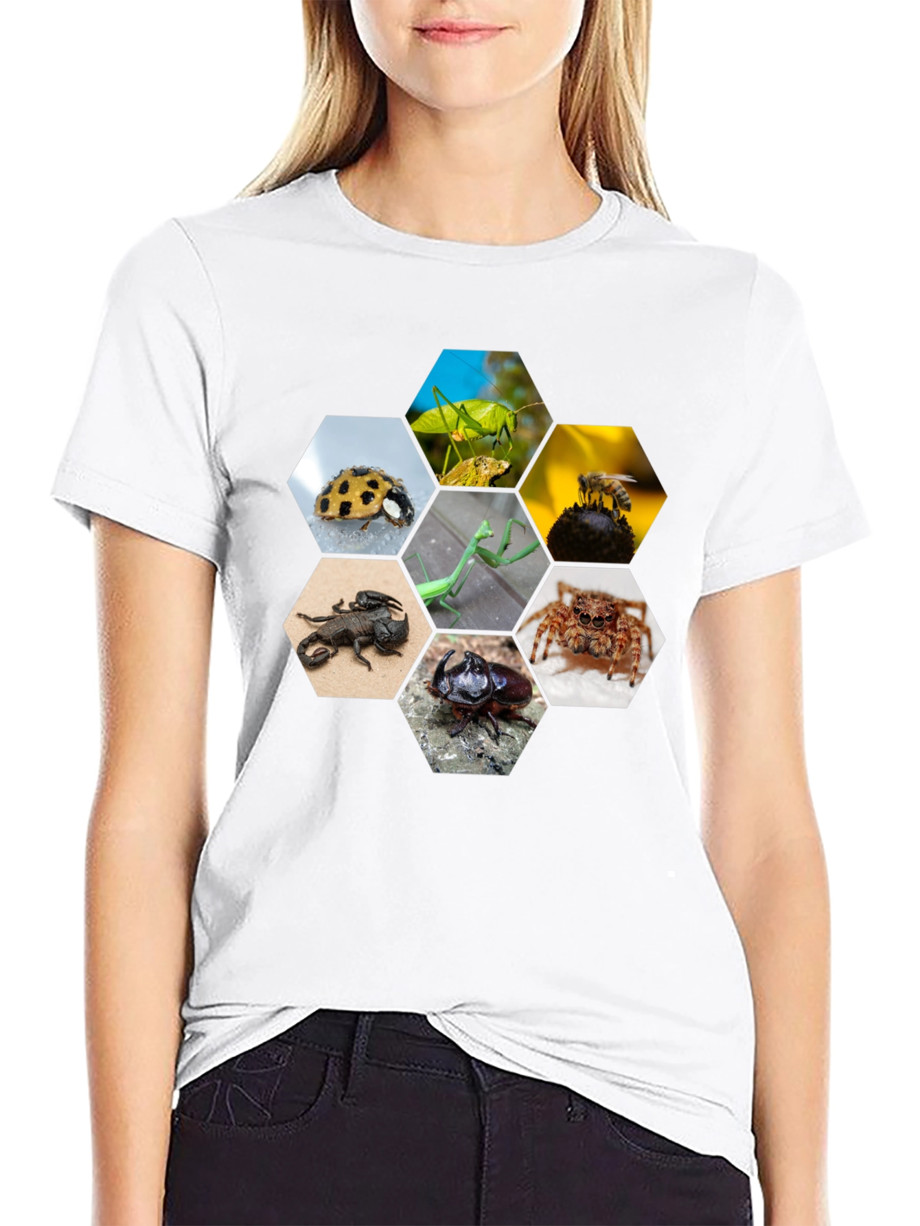Insect Hexagon T-Shirt - Unique Nature Design