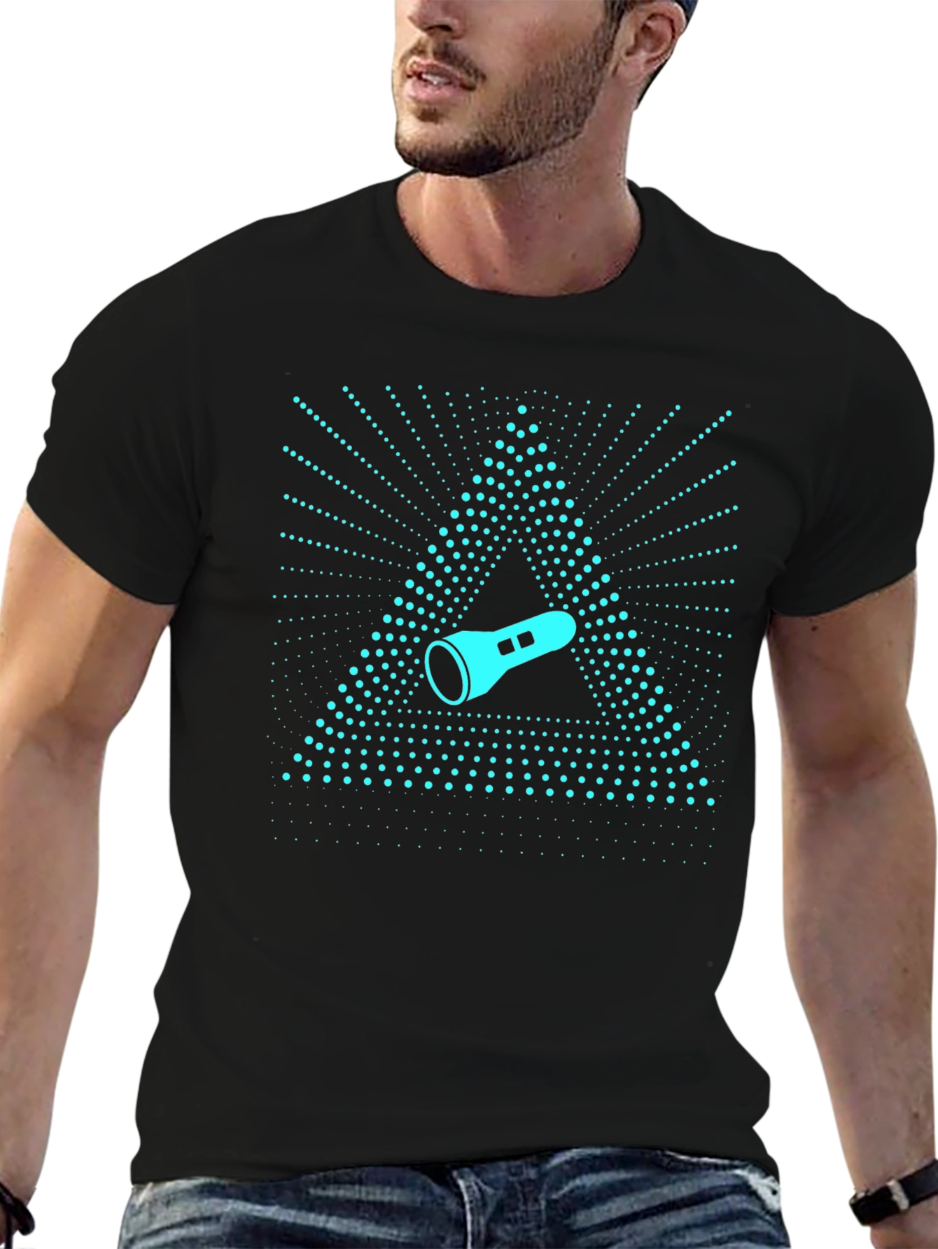 Geometric Flashlight Graphic Tee