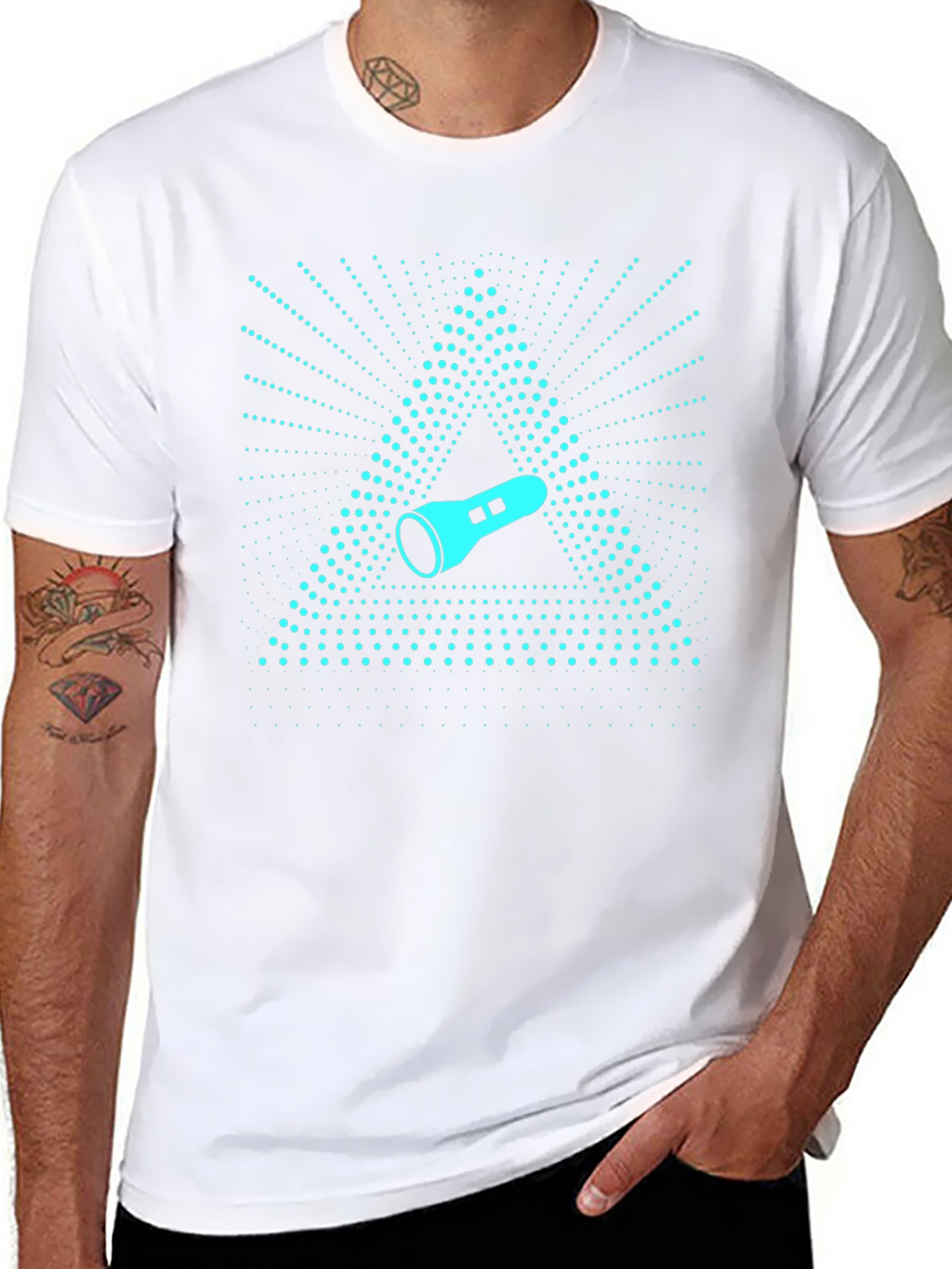 Geometric Flashlight Graphic Tee