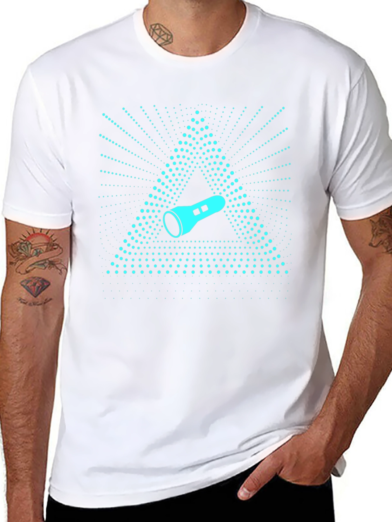 Geometric Flashlight Graphic Tee