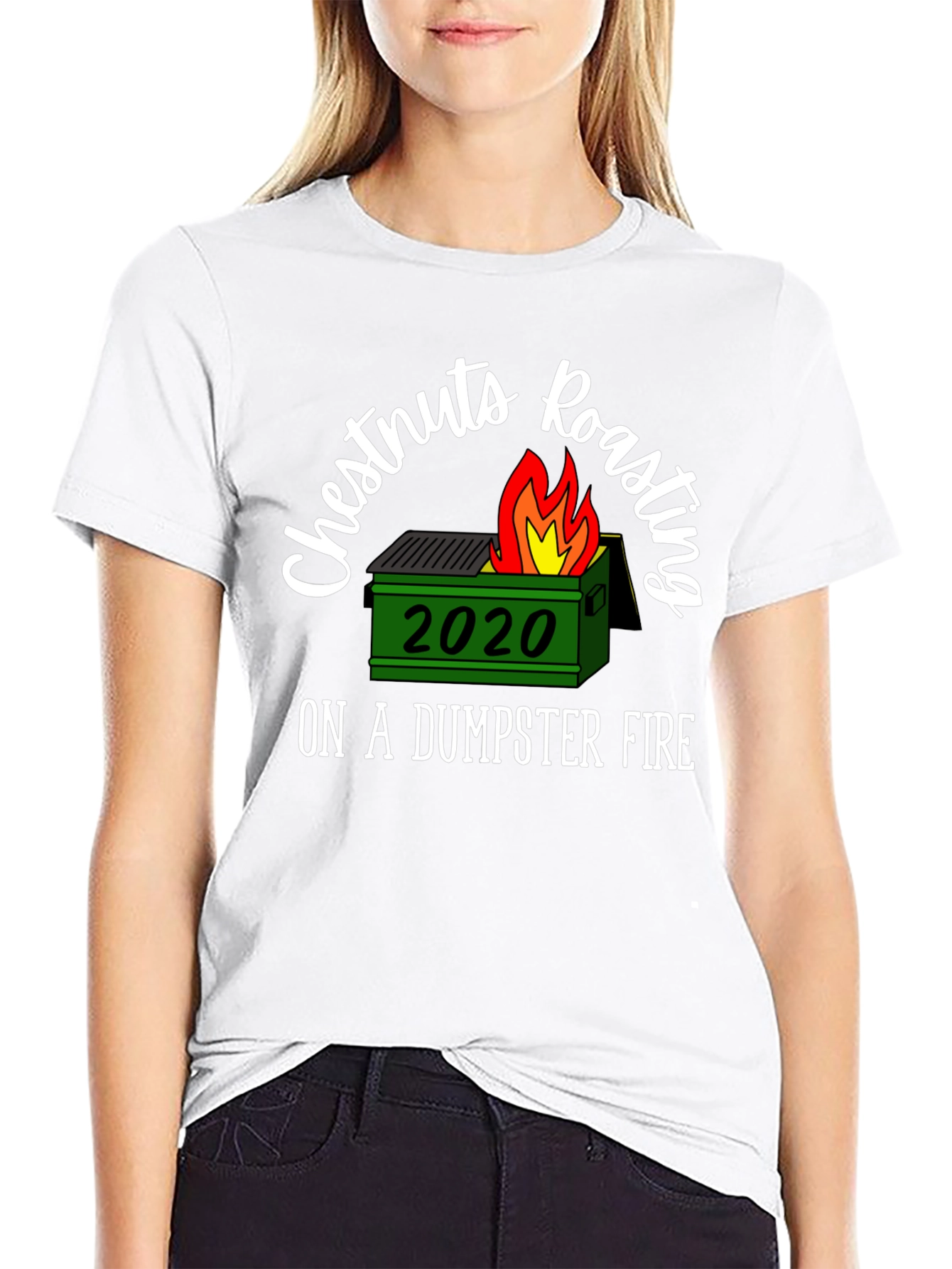 2020 Dumpster Fire T-Shirt Chestnuts Roasting