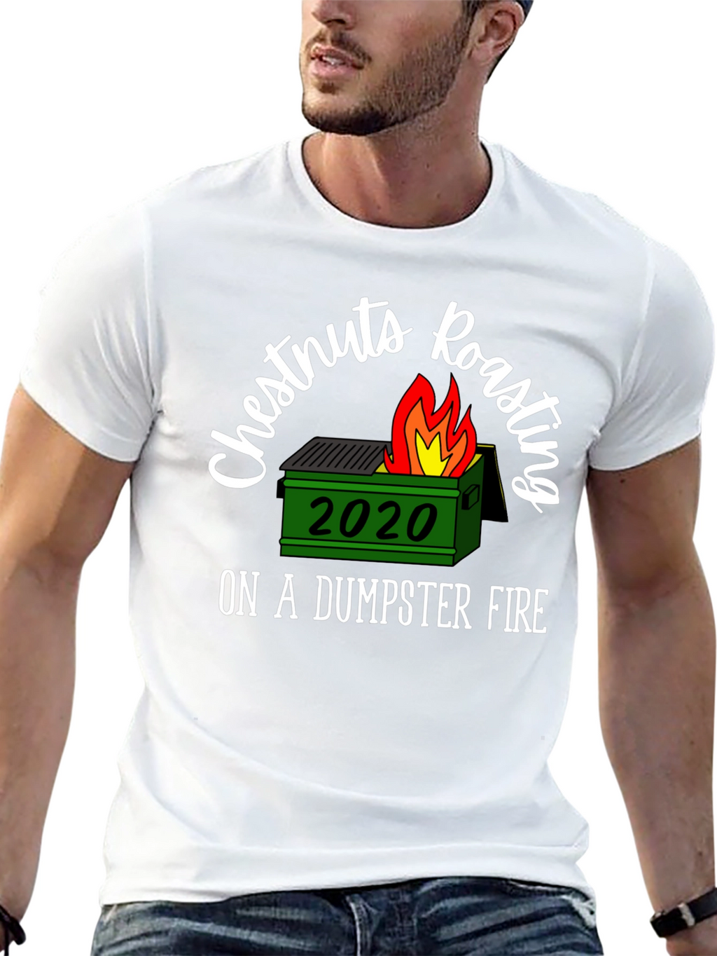 2020 Dumpster Fire T-Shirt Chestnuts Roasting