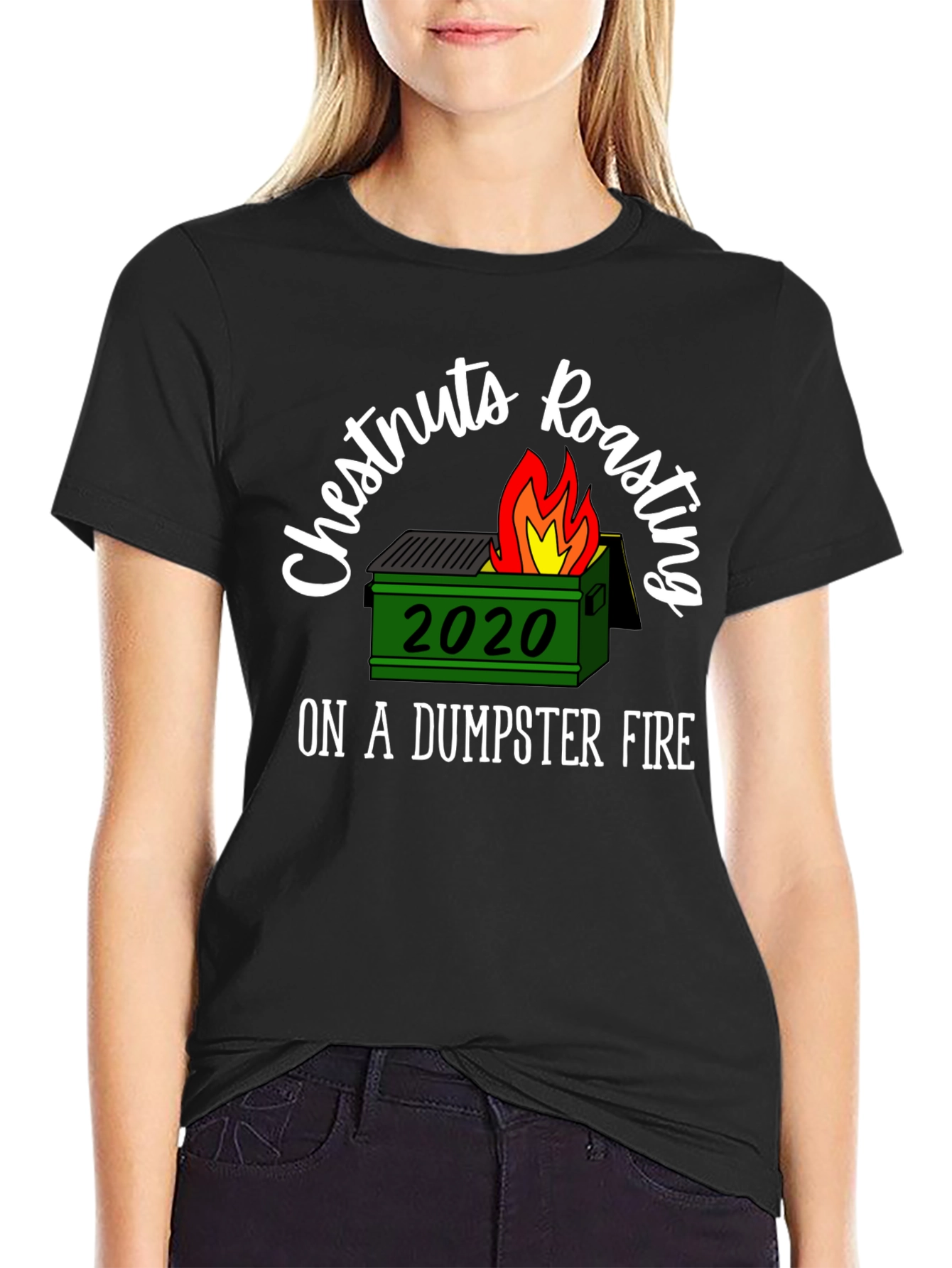 2020 Dumpster Fire T-Shirt Chestnuts Roasting