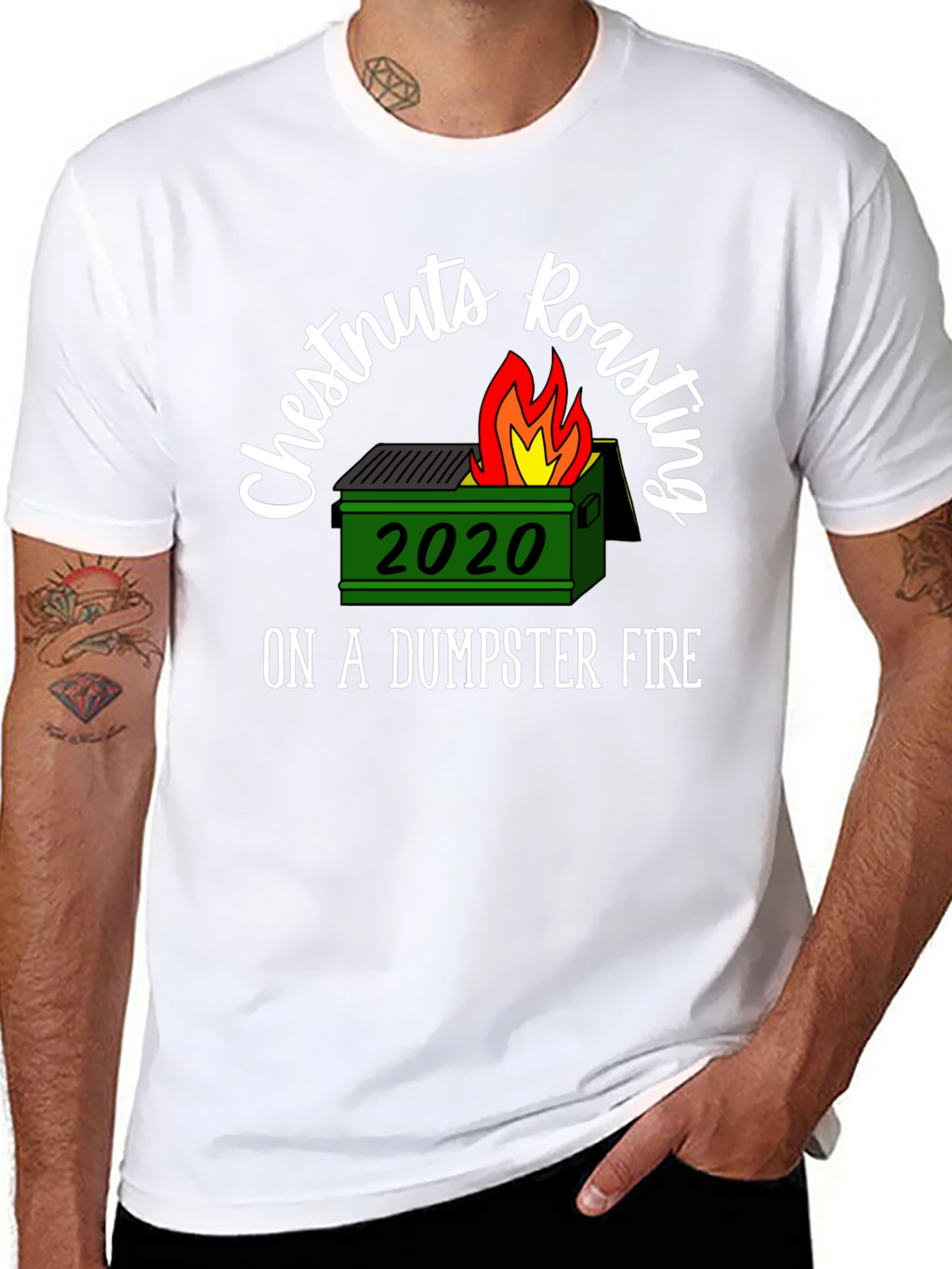 2020 Dumpster Fire T-Shirt Chestnuts Roasting