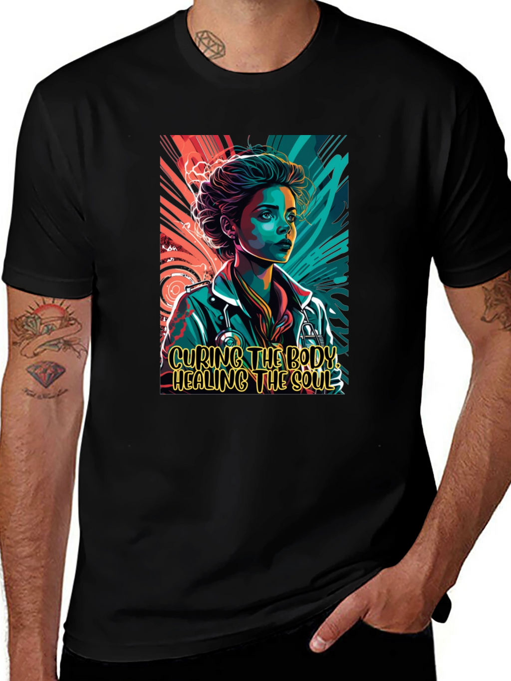Curing the Body Healing the Soul Graphic Tee