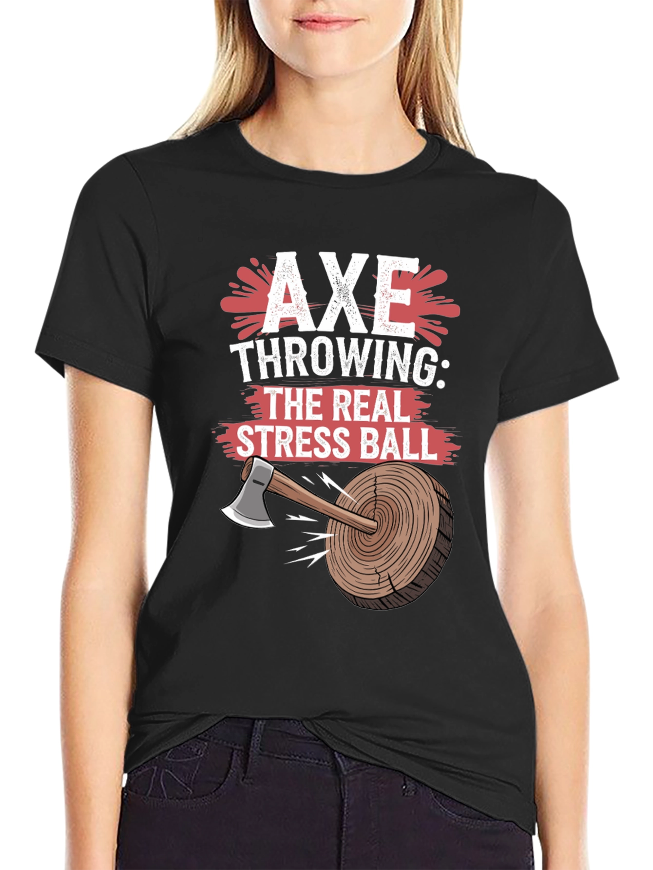 Axe Throwing Stress Ball T-Shirt