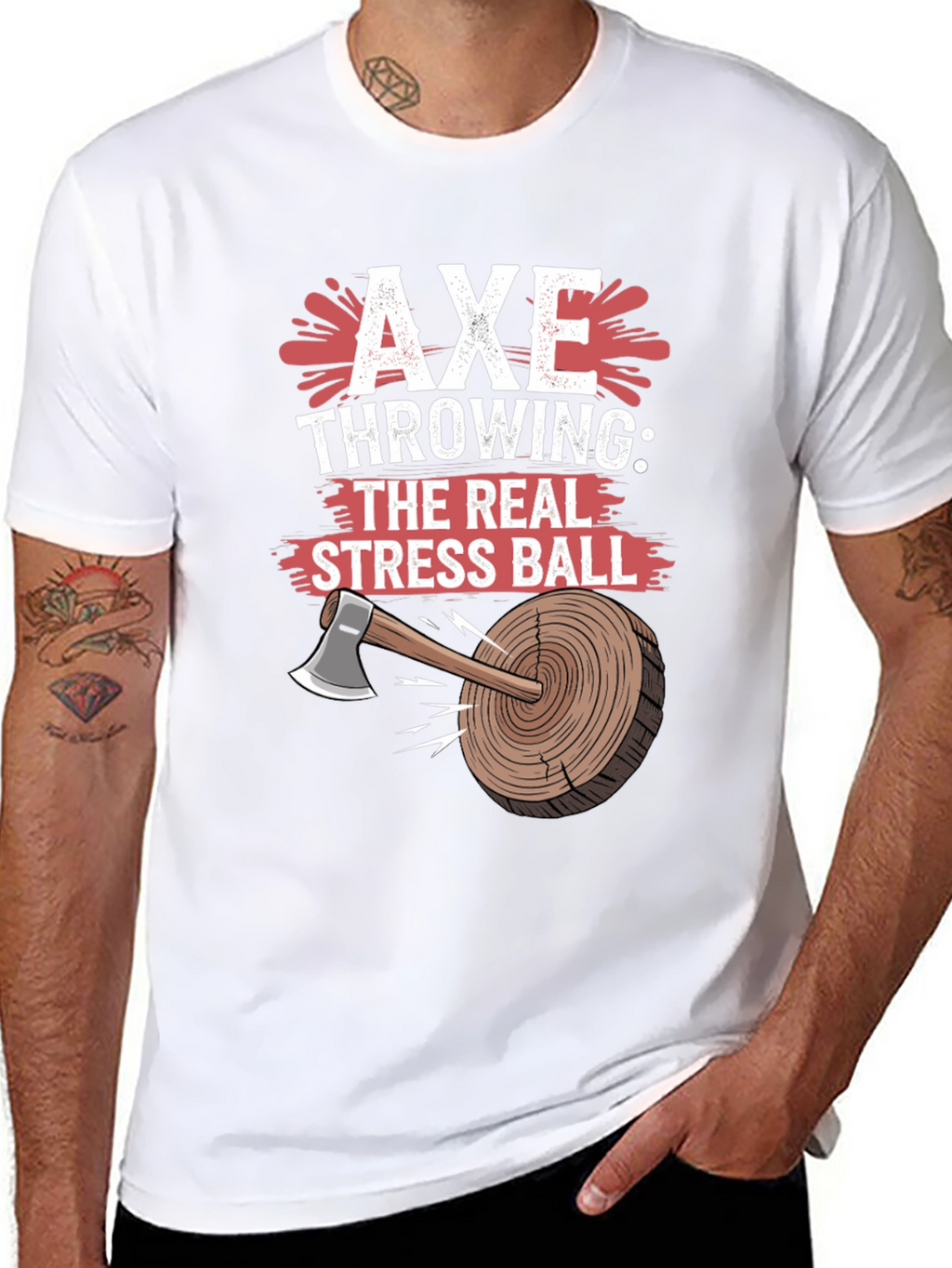 Axe Throwing Stress Ball T-Shirt