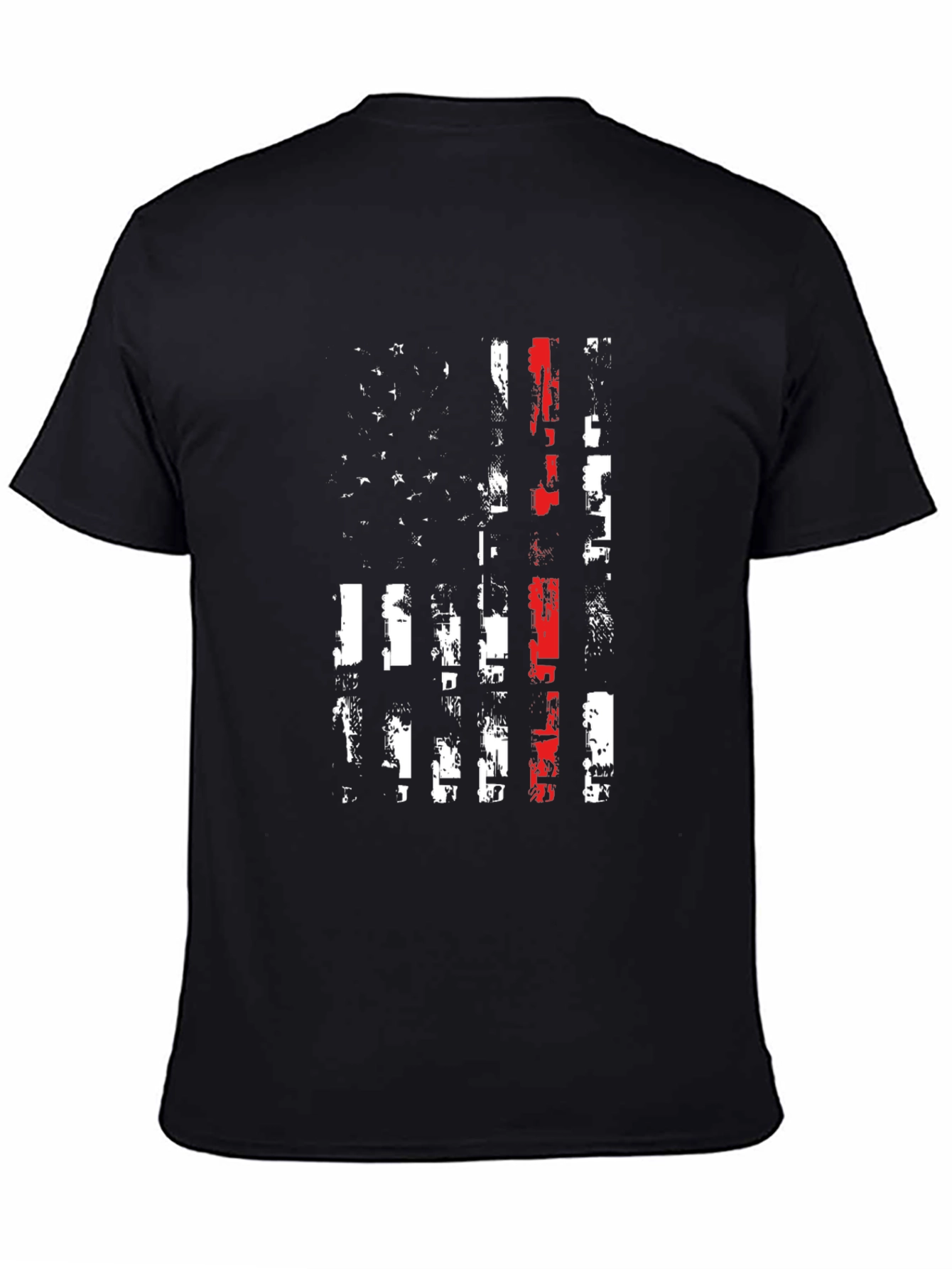 American Flag Thin Red Line T-Shirt - Firefighter Support