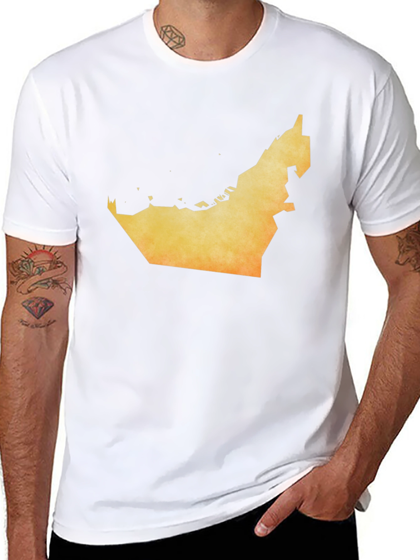UAE Map Graphic T-Shirt