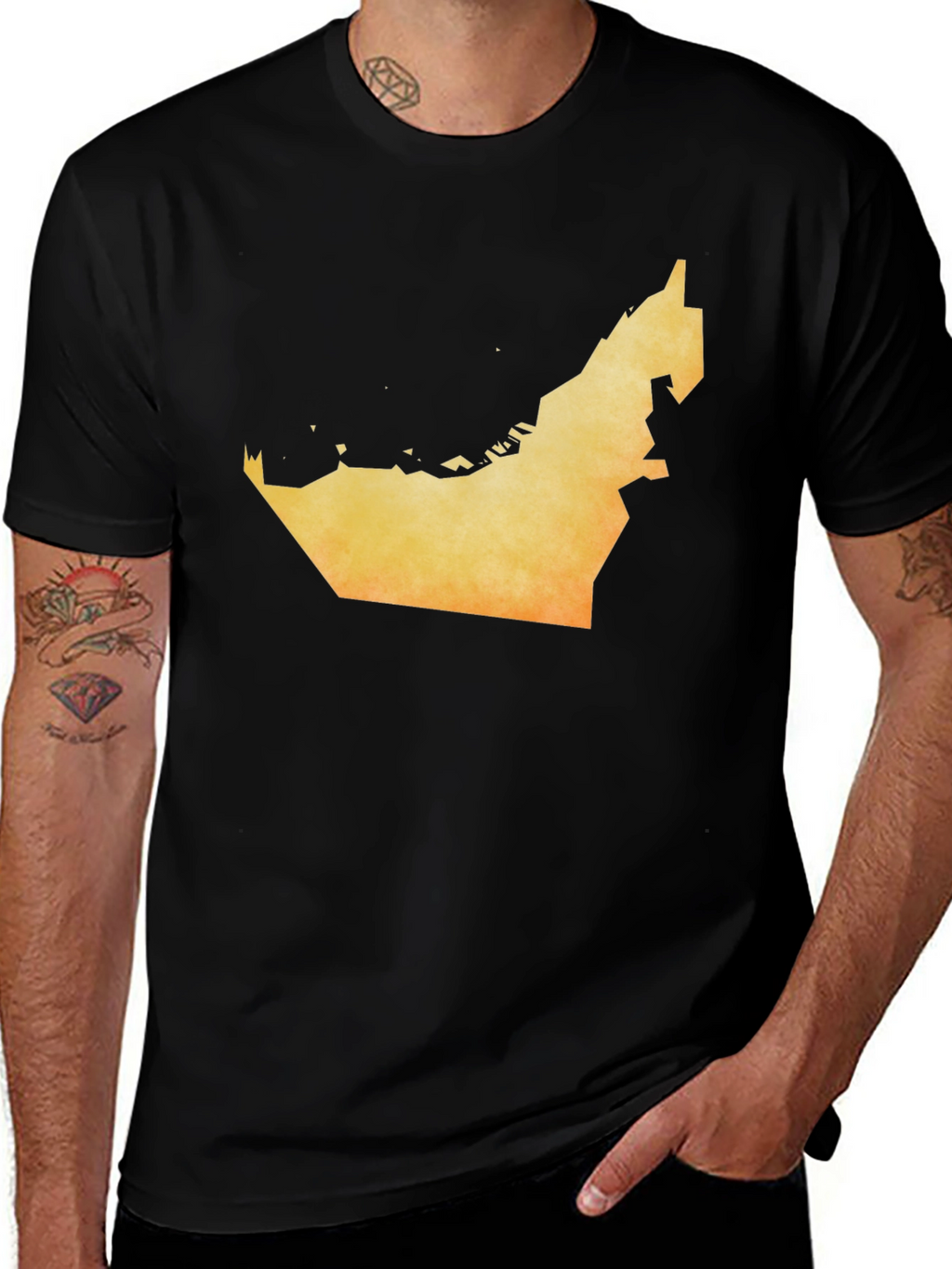 UAE Map Graphic T-Shirt