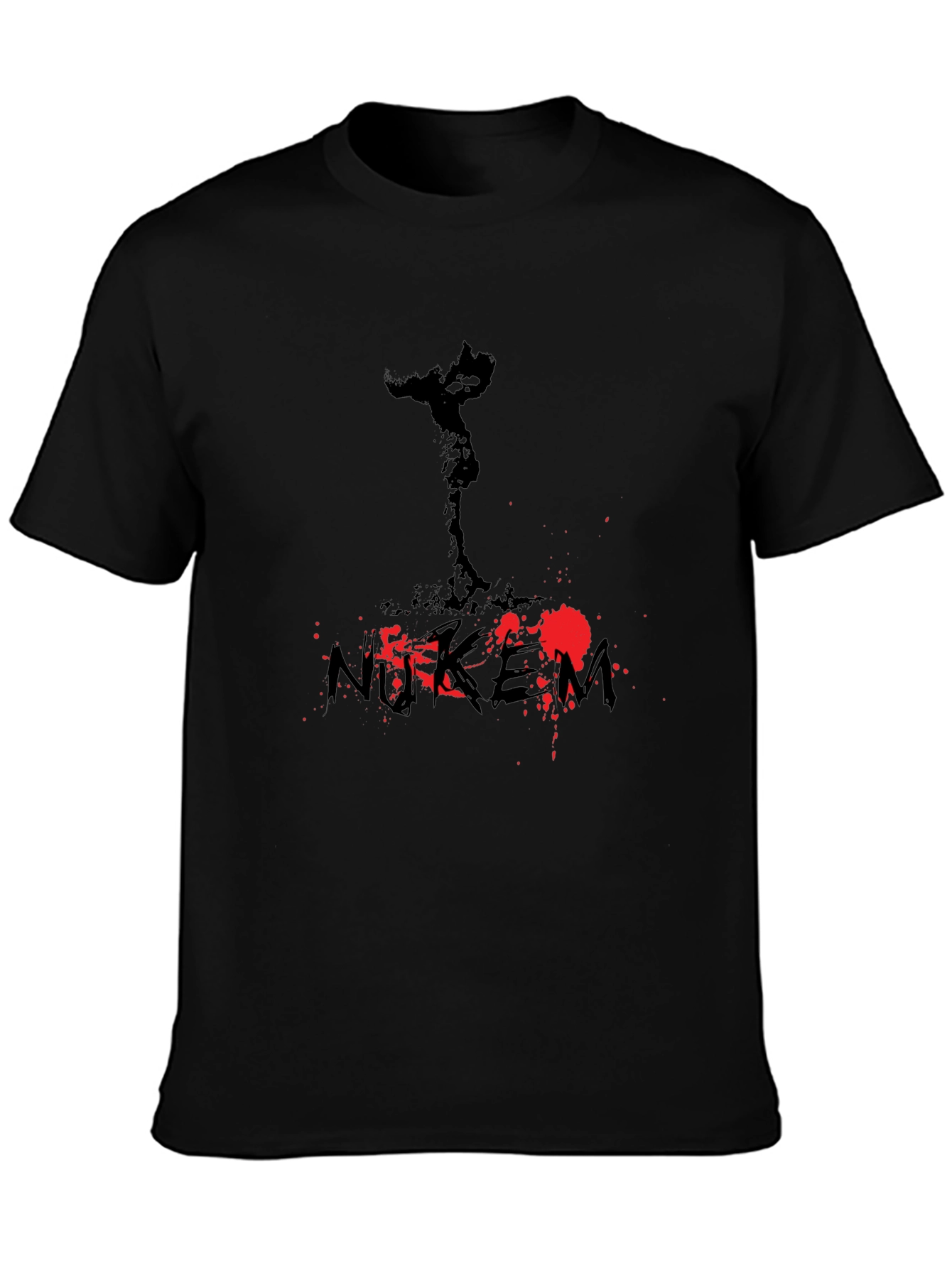 NUKEM Graphic Print Mens T-Shirt - Black
