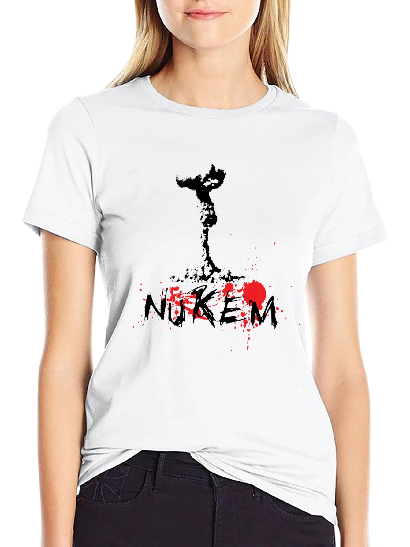 NUKEM Graphic Print Mens T-Shirt - Black
