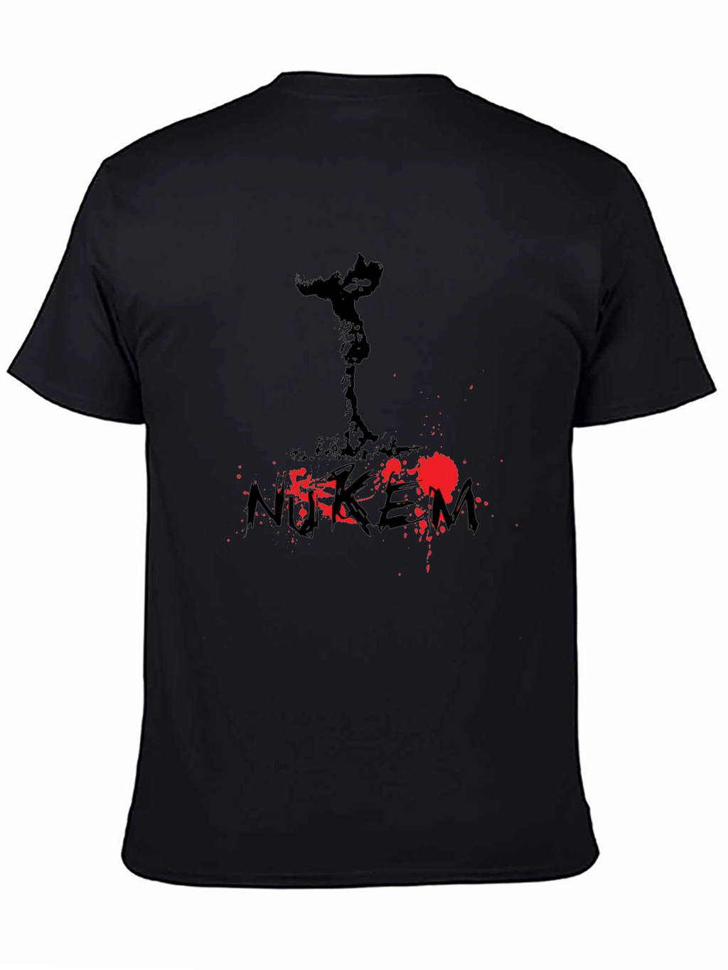 NUKEM Graphic Print Mens T-Shirt - Black
