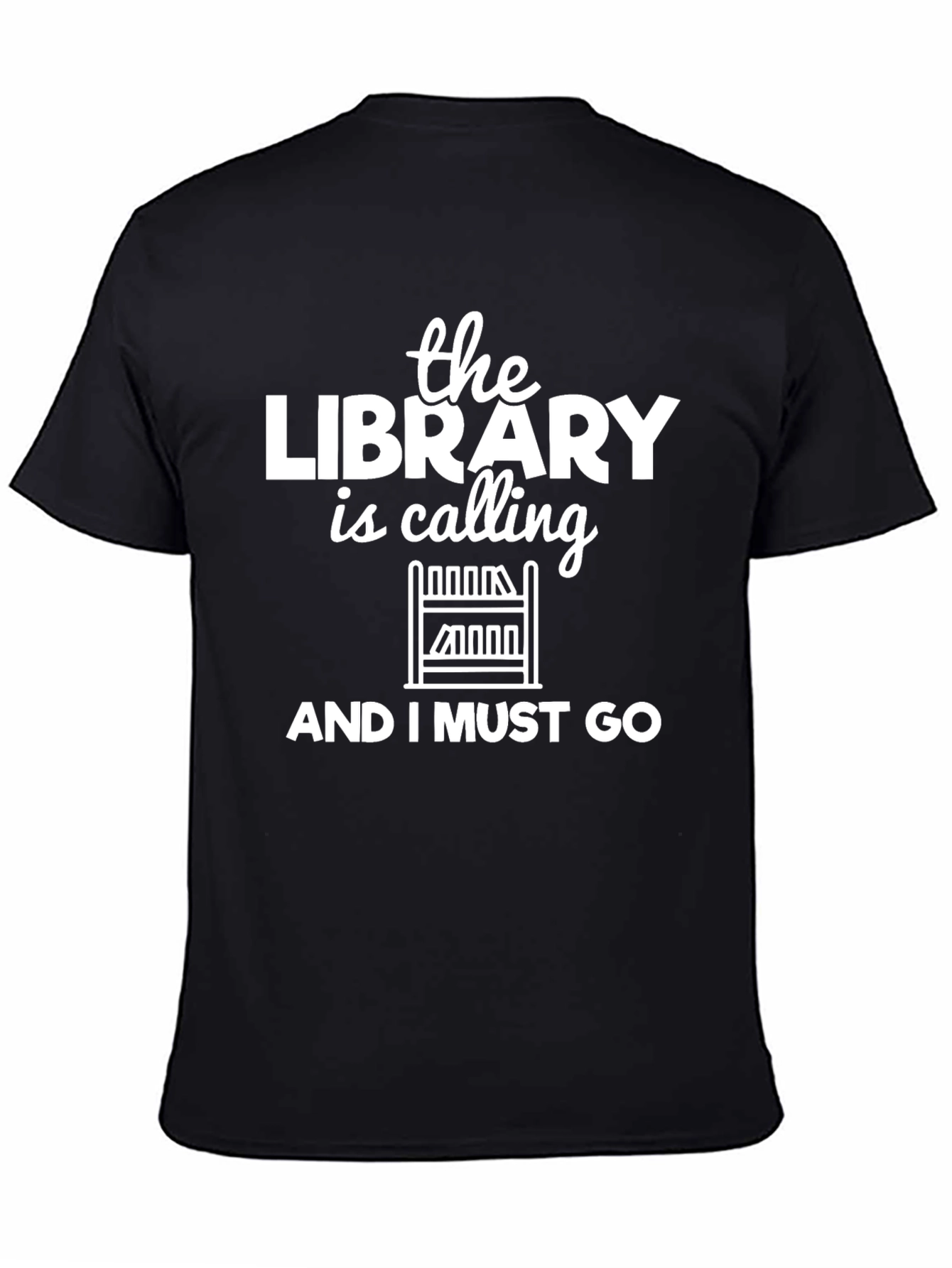 Library is Calling Black Graphic Tee