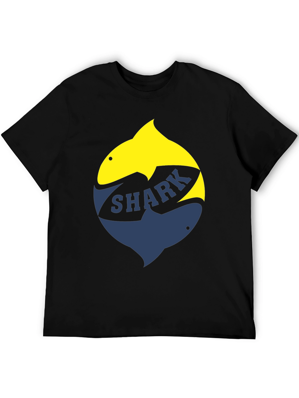 Shark Graphic T-Shirt - Stylish Two-Tone Design