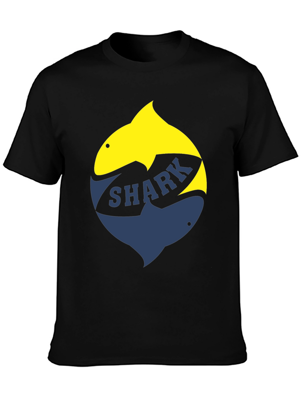 Shark Graphic T-Shirt - Stylish Two-Tone Design