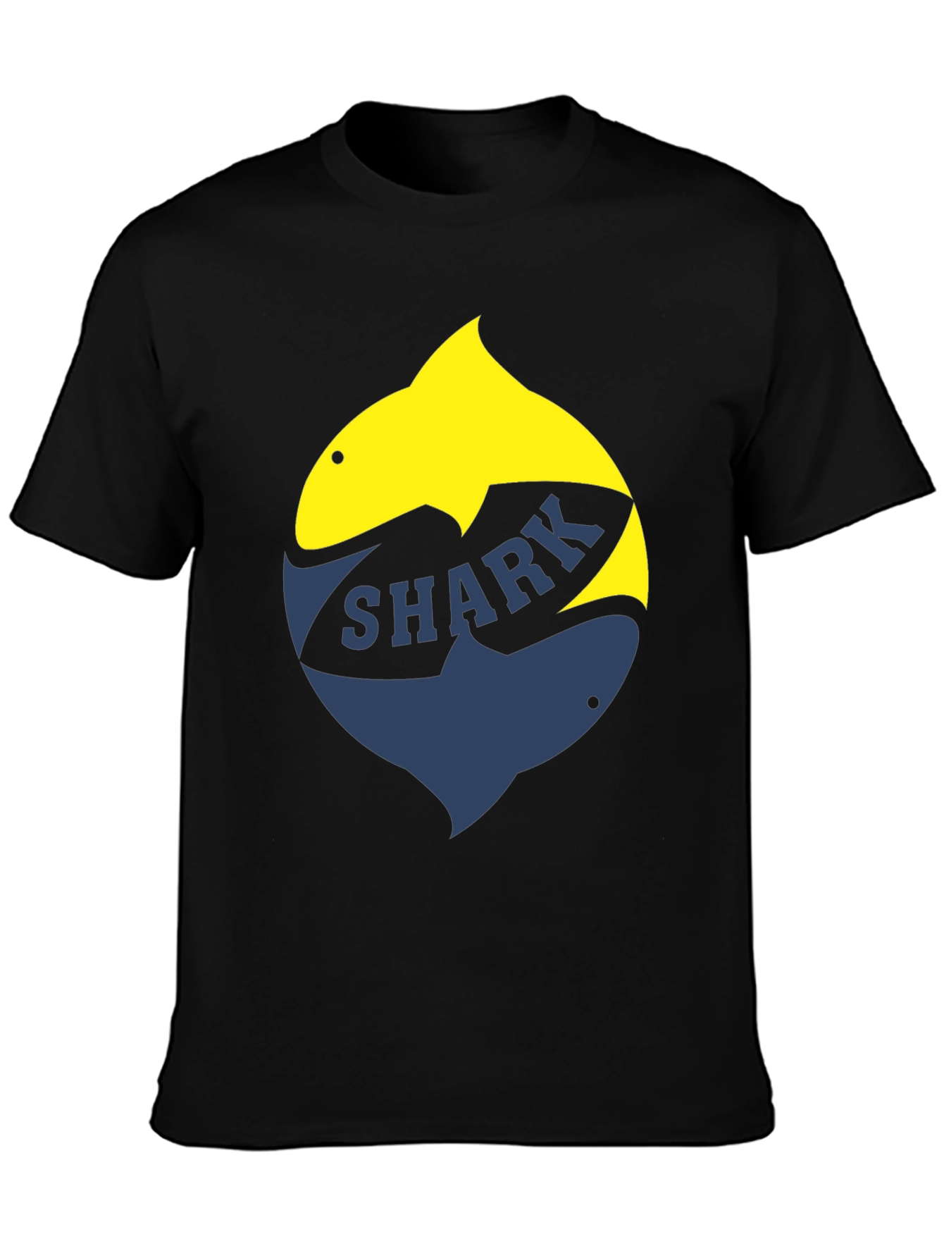 Shark Graphic T-Shirt - Stylish Two-Tone Design