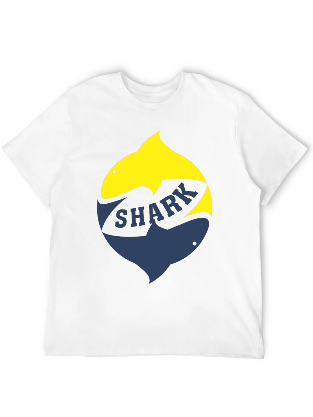 Shark Graphic T-Shirt - Stylish Two-Tone Design