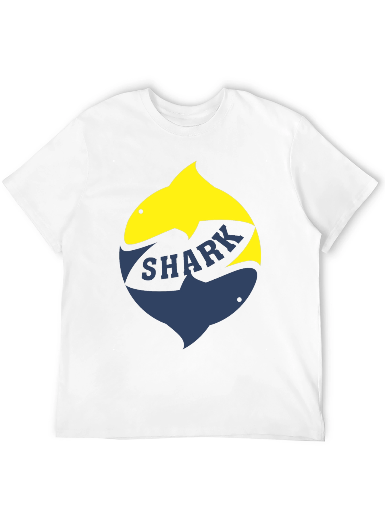 Shark Graphic T-Shirt - Stylish Two-Tone Design