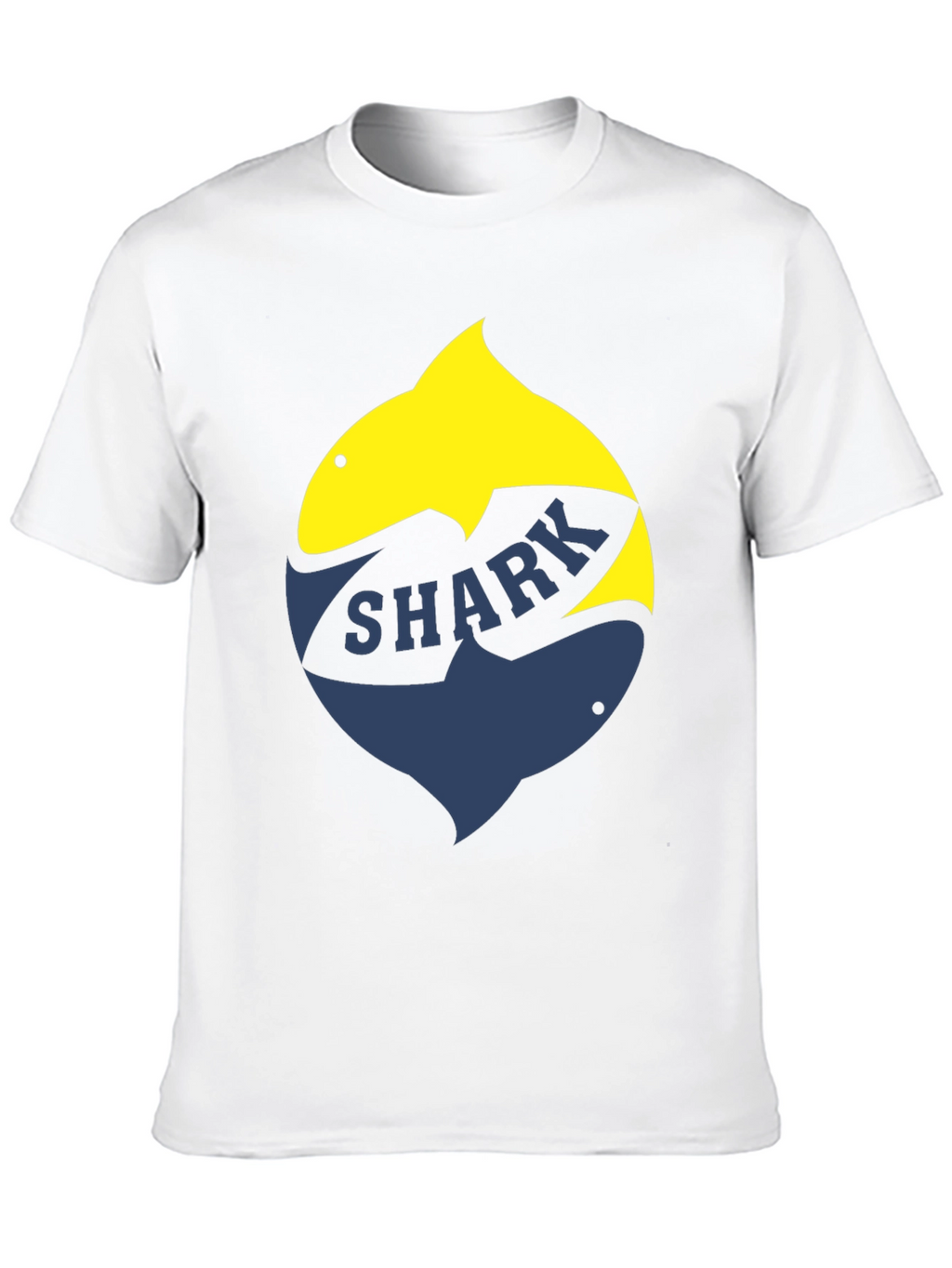 Shark Graphic T-Shirt - Stylish Two-Tone Design