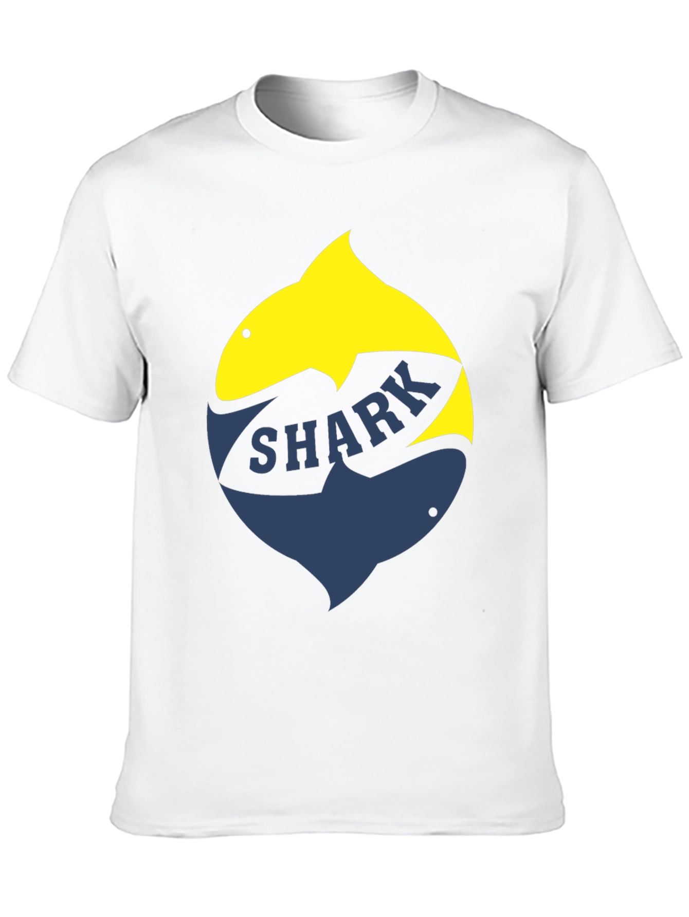 Shark Graphic T-Shirt - Stylish Two-Tone Design