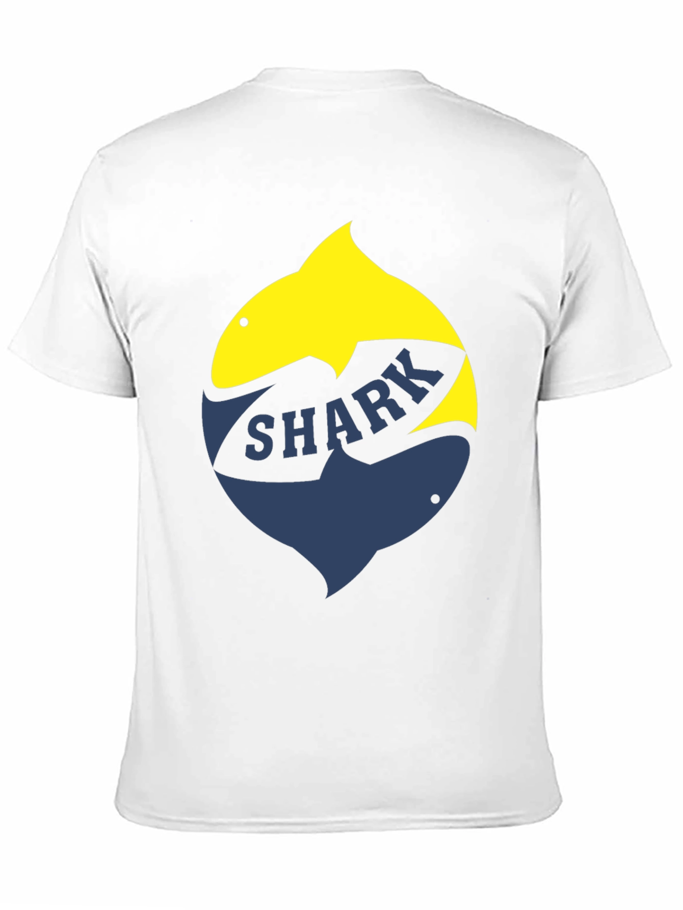 Shark Graphic T-Shirt - Stylish Two-Tone Design