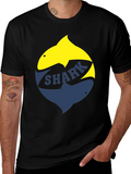 Shark Graphic T-Shirt - Stylish Two-Tone Design