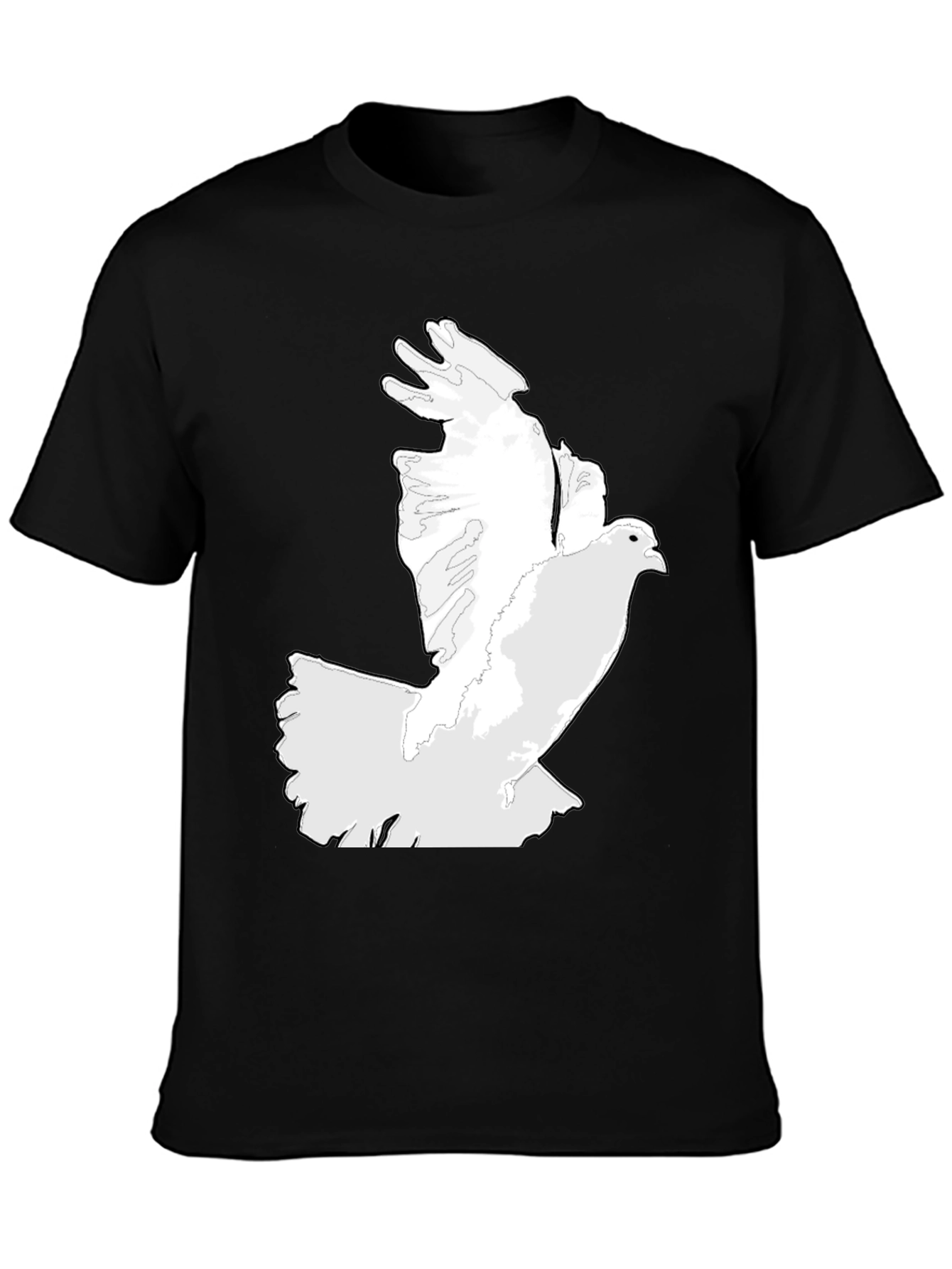 Dove Graphic Print Black T-Shirt
