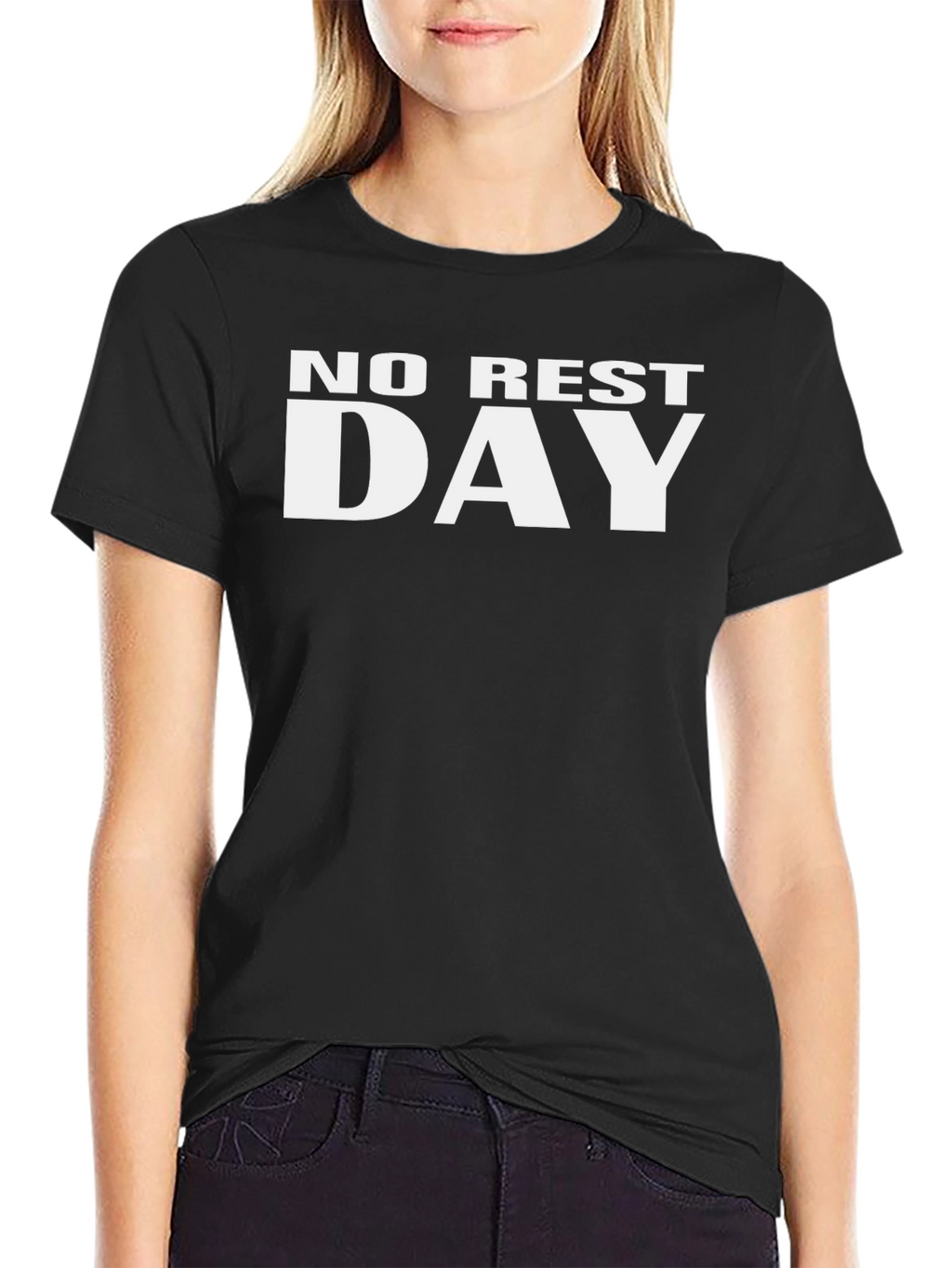 No Rest Day Black Graphic Tee