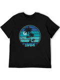 Limited Edition 1994 Black T-Shirt with Beach Design