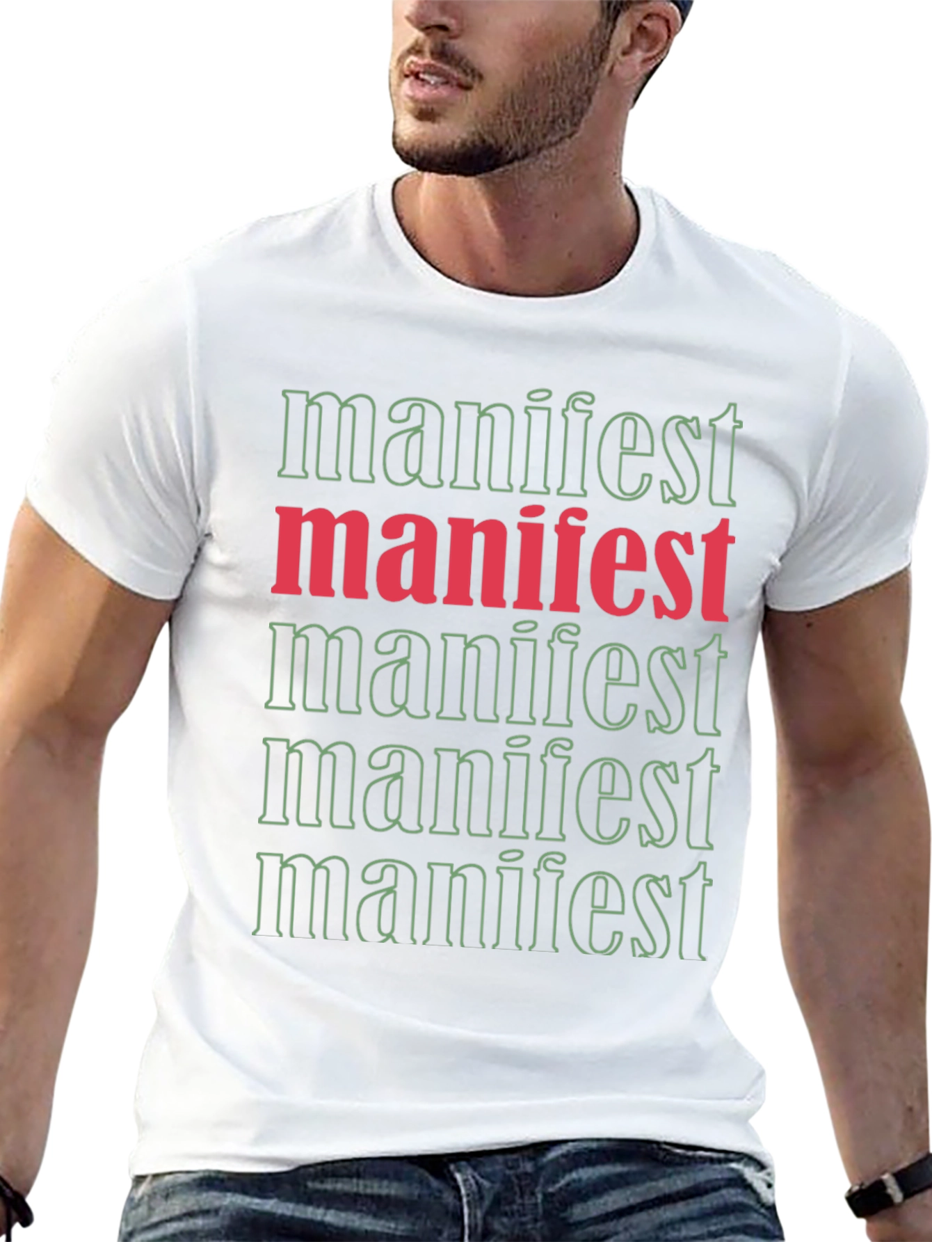 Manifest Graphic Tee - Black Cotton Casual T-Shirt