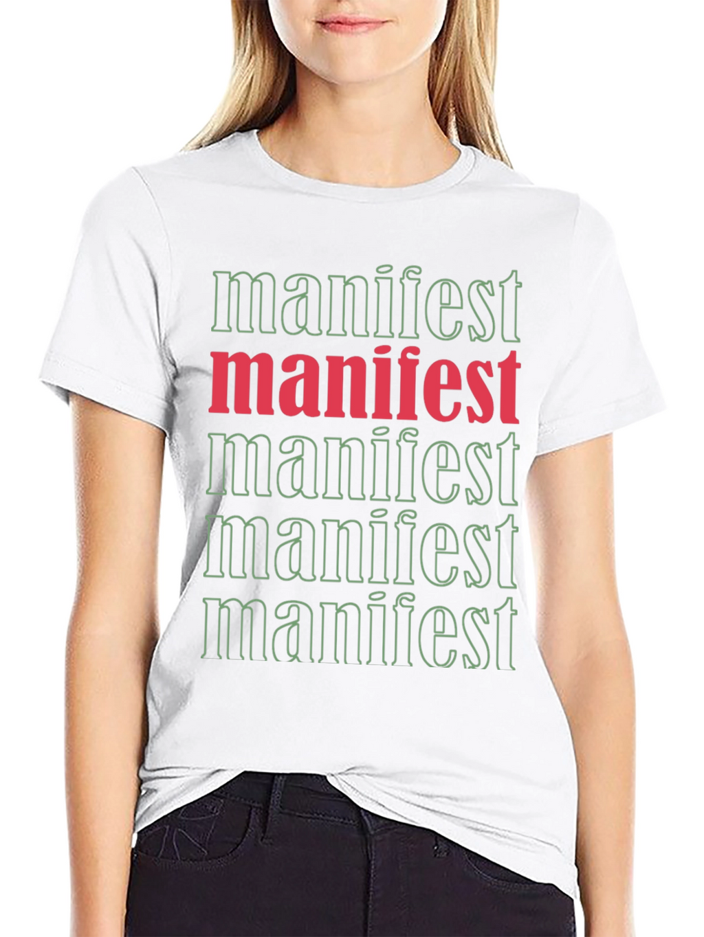 Manifest Graphic Tee - Black Cotton Casual T-Shirt
